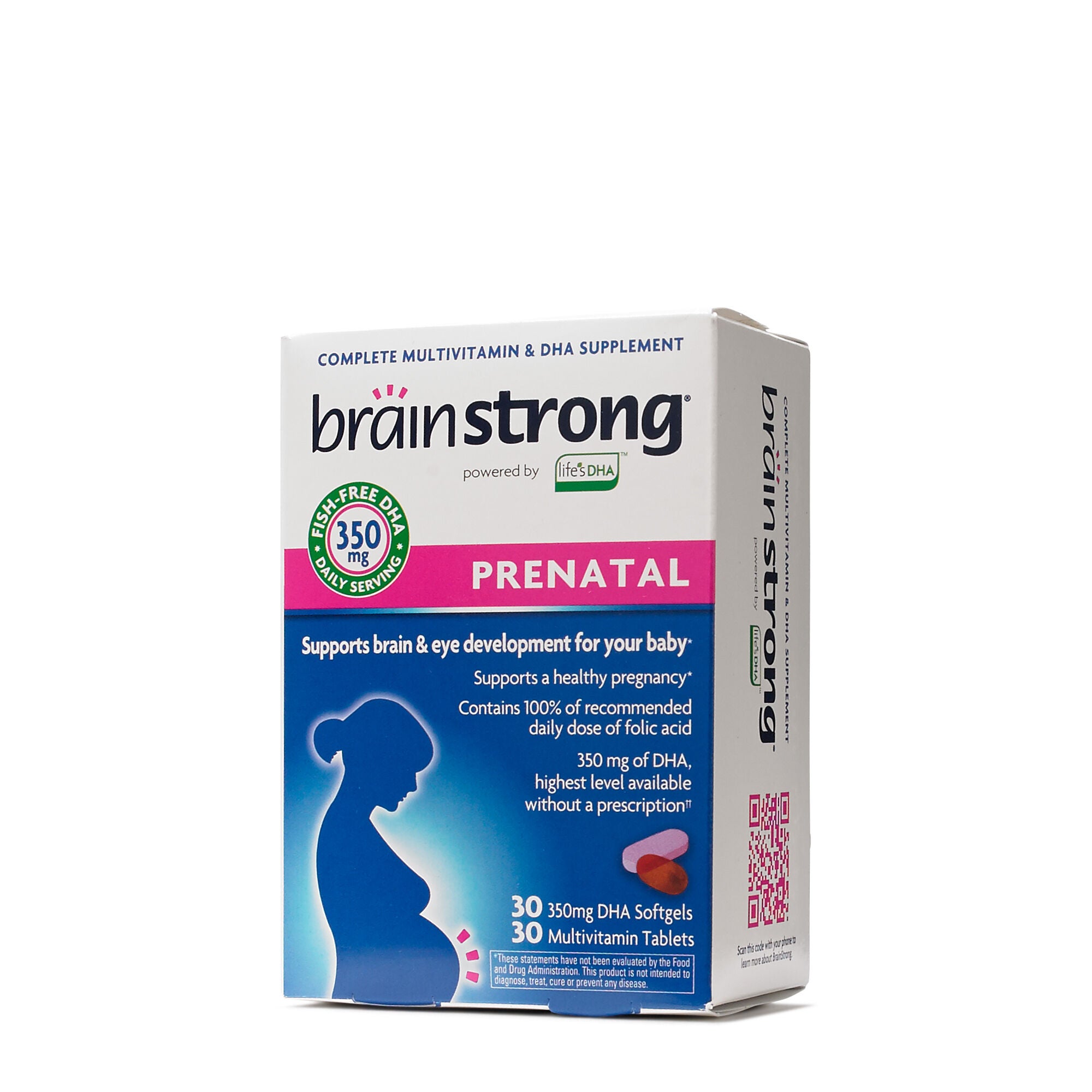 Brainstrong Prenatal Multivitamin Tablets & DHA 350 mg Softgels GNC