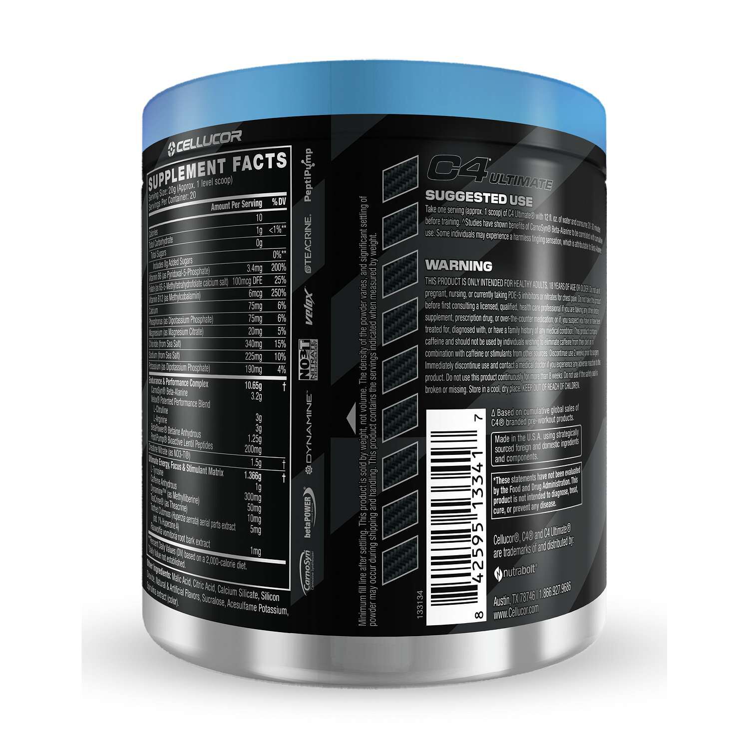 C4 Ultimate Pre-Workout - Icy Blue Razz (20 Servings)  | GNC