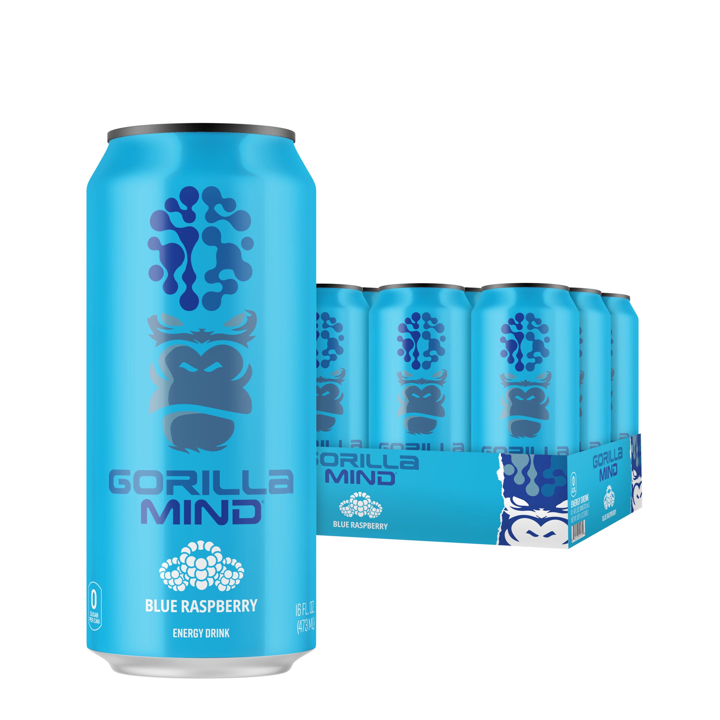 Energy Drink - Blue Raspberry - 16oz. (12 Cans)  | GNC