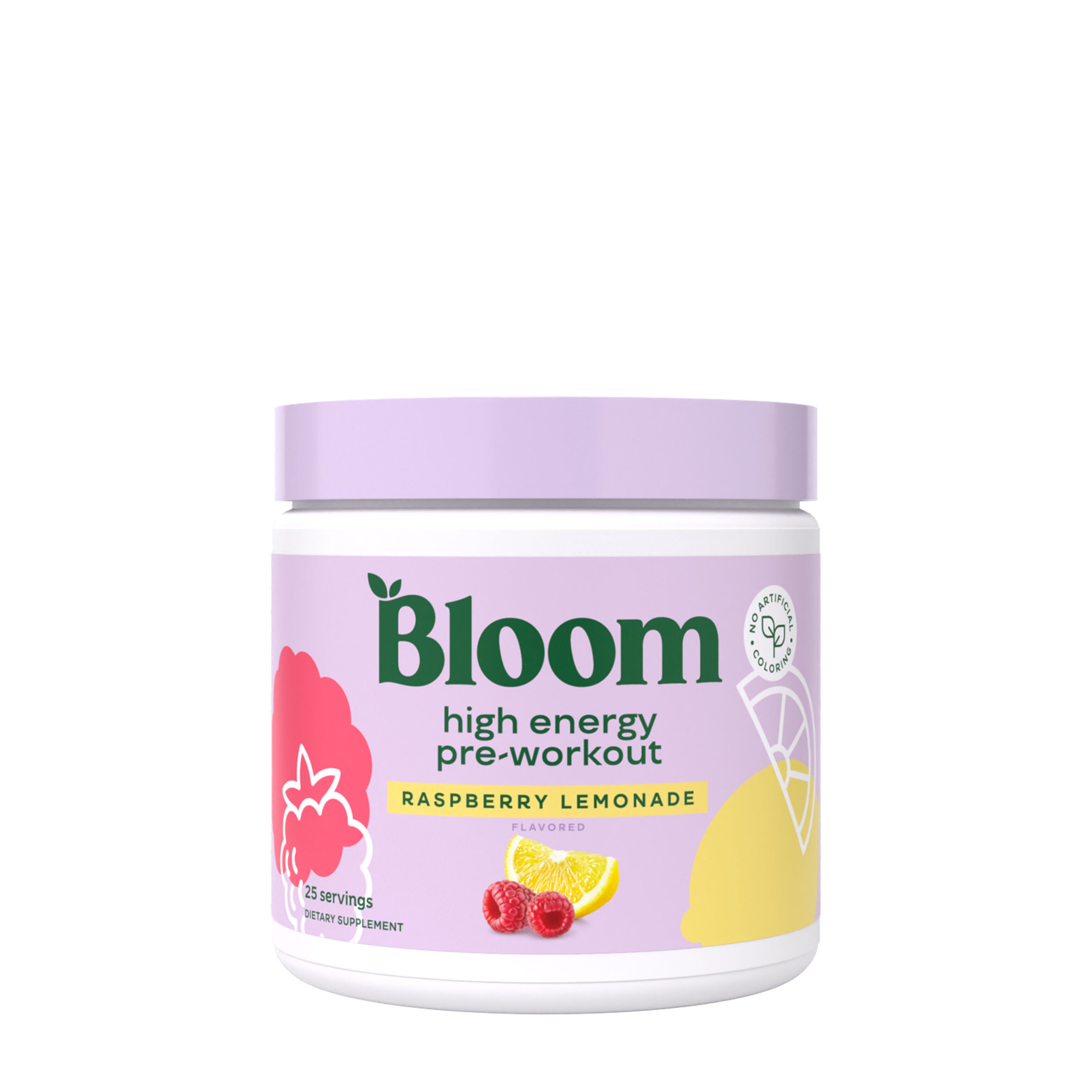 Bloom High Energy Pre-Workout - Raspberry Lemonade (25 Servings)