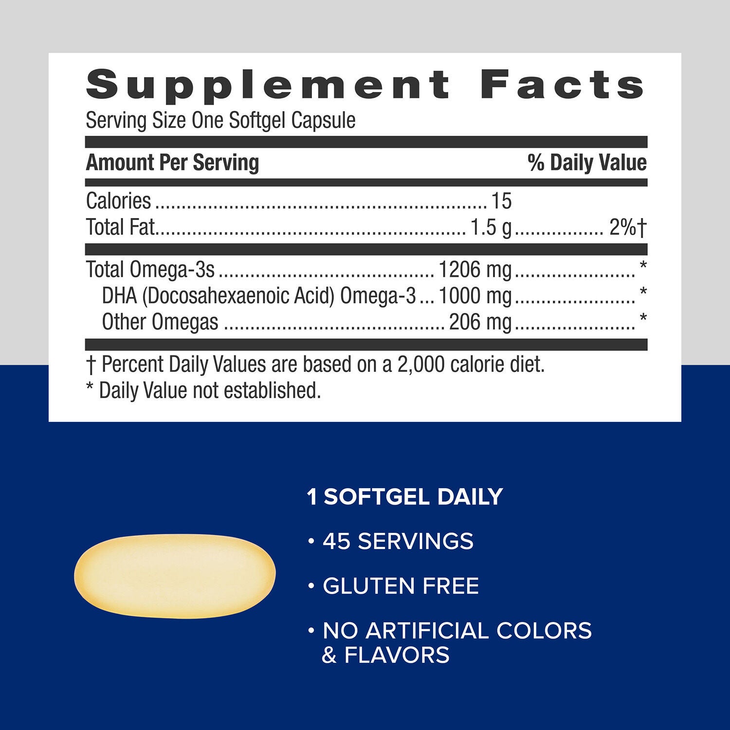 Triple Strength DHA 1000 - 45 Softgels (45 Servings)  | GNC