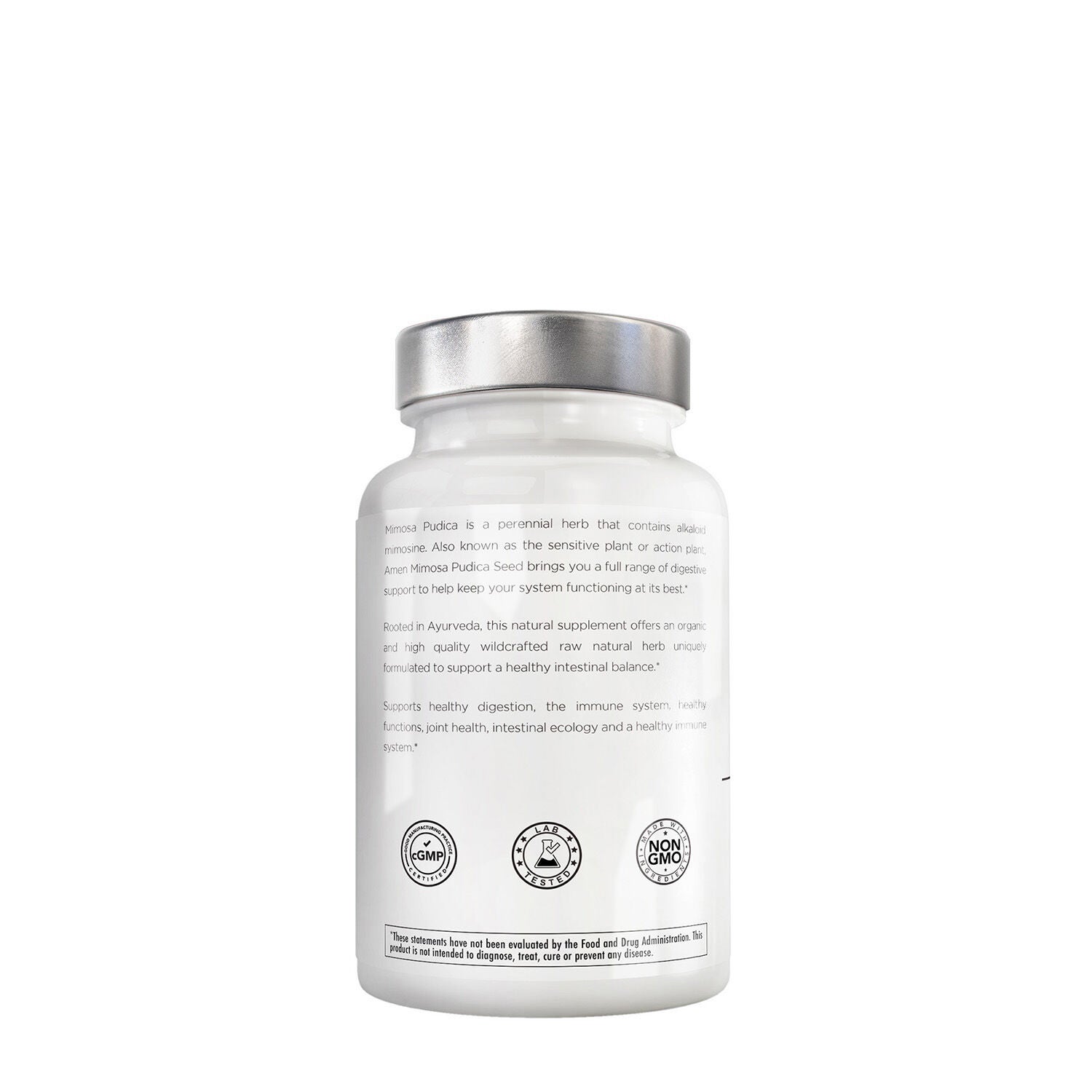 Amen Mimosa Pudica Seed 900 mg - Immune and Digestive Support - 120 Vegetable Capsules (60 Servings)  | GNC