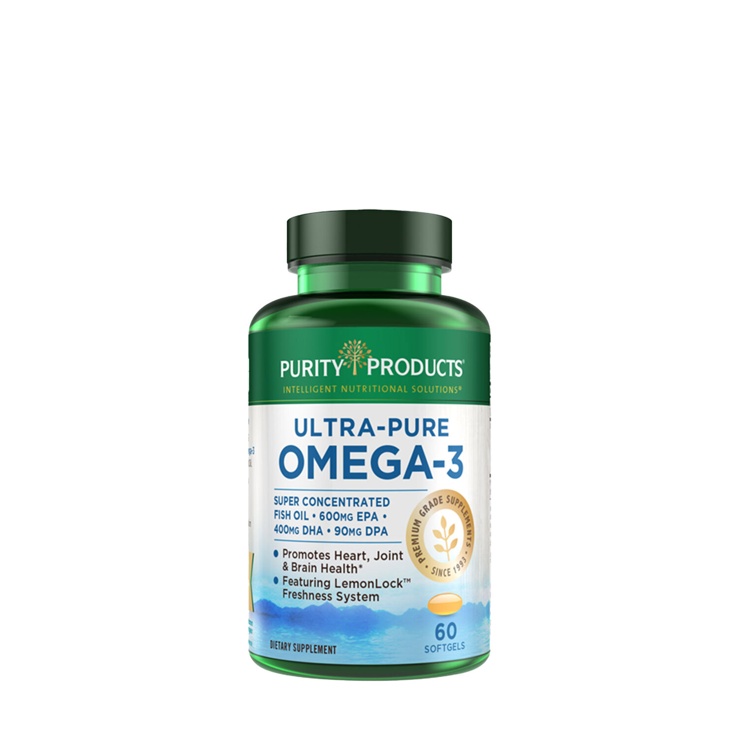 Ultra - Pure Omega - 3 - 60 Softgels &#40;30 Servings&#41;  | GNC