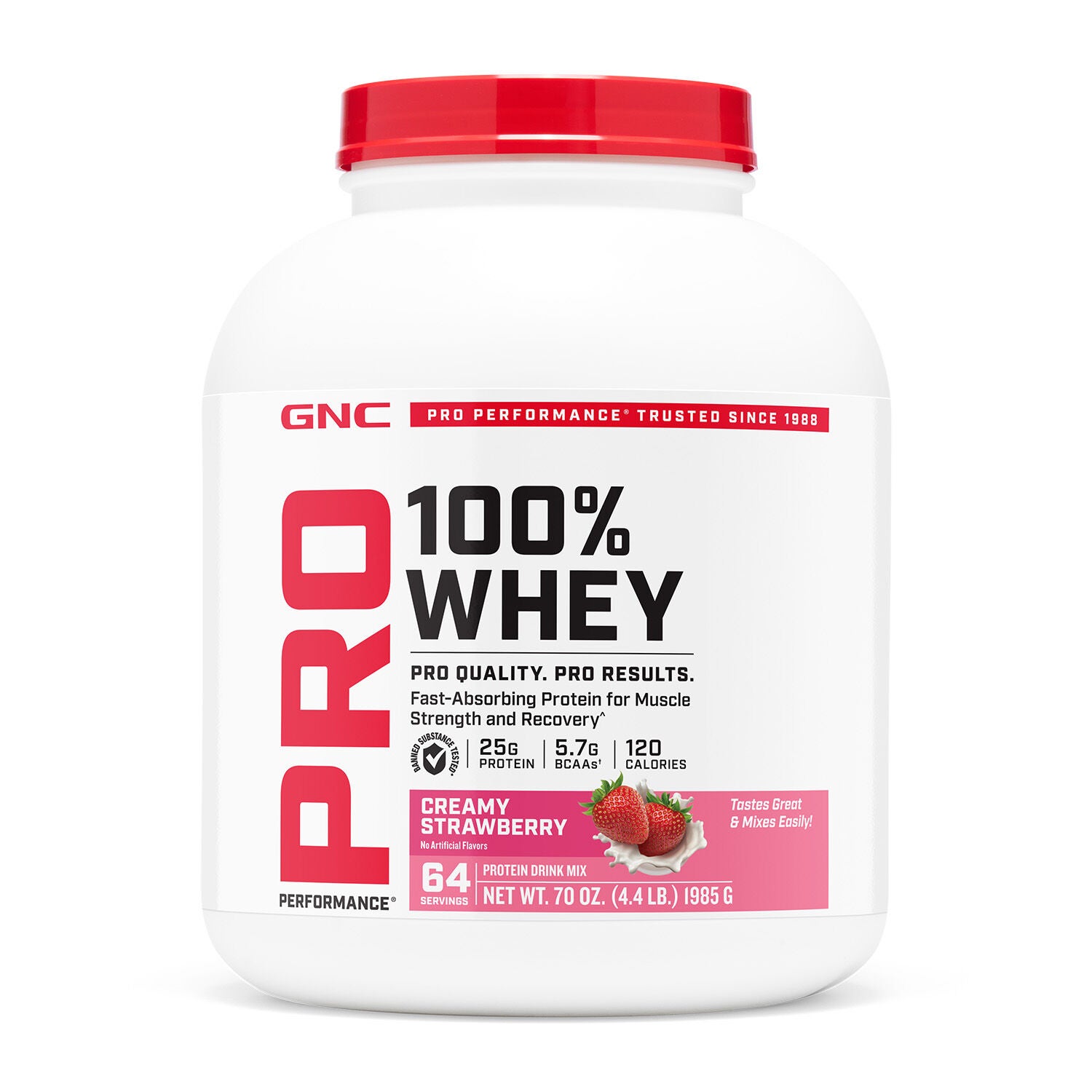 100% Whey 2.0 - Creamy Strawberry (64 Servings)  | GNC