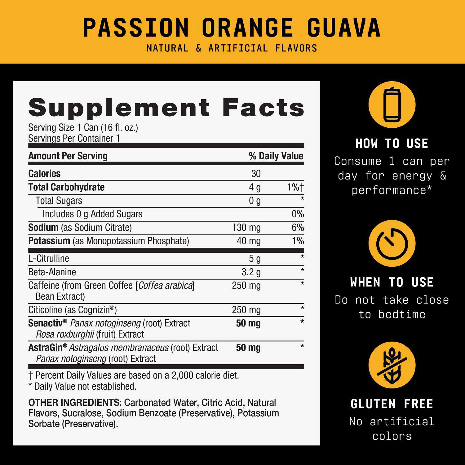 LIT&reg; V2 On-The-Go Pre-Workout - Passion Orange Guava - 16oz. (12 Cans) Passion Orange Guava | GNC