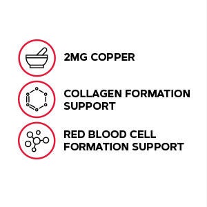 Copper 2 mg - 100 Tablets (100 Servings)  | GNC