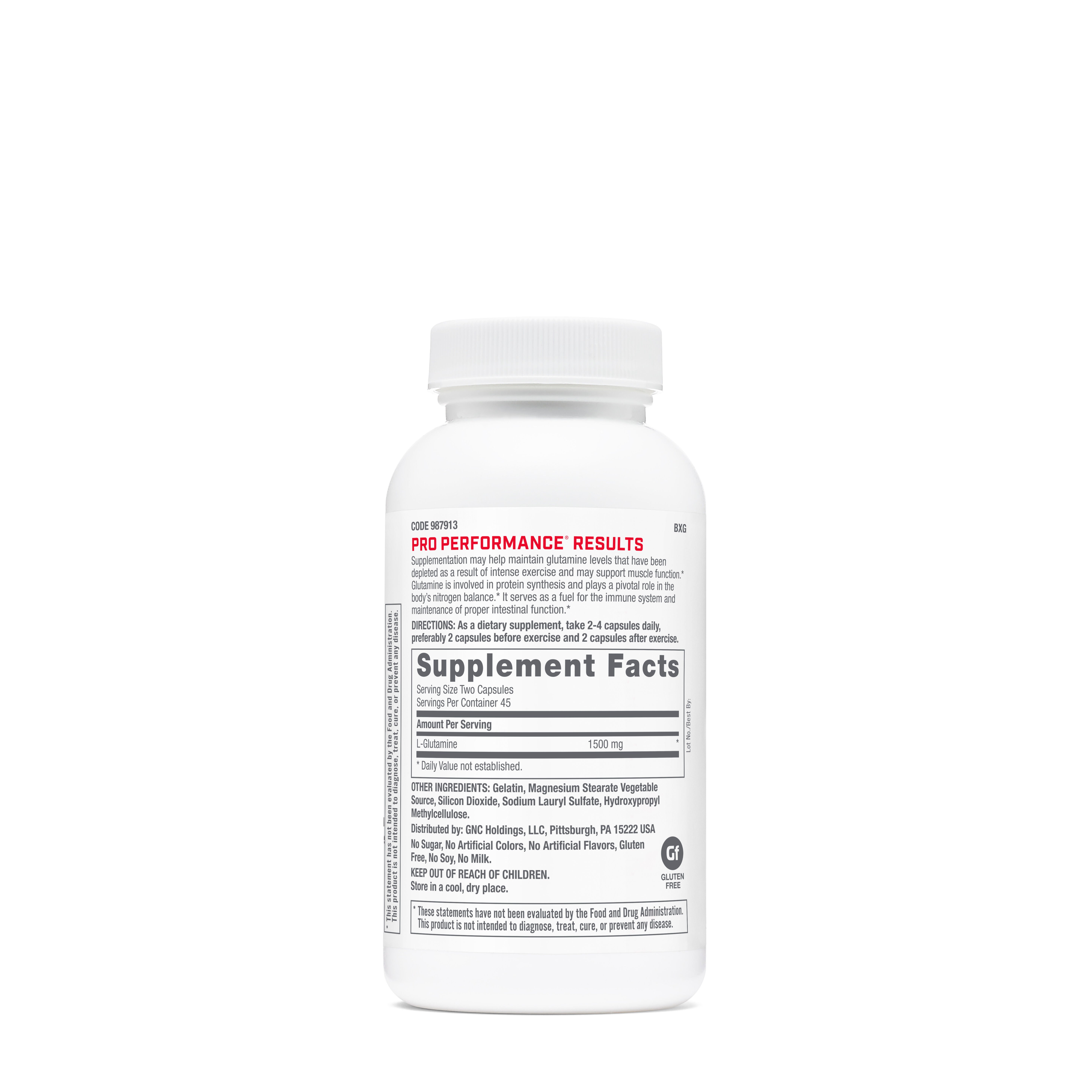L-Glutamine - 90 Capsules (45 Servings)  | GNC