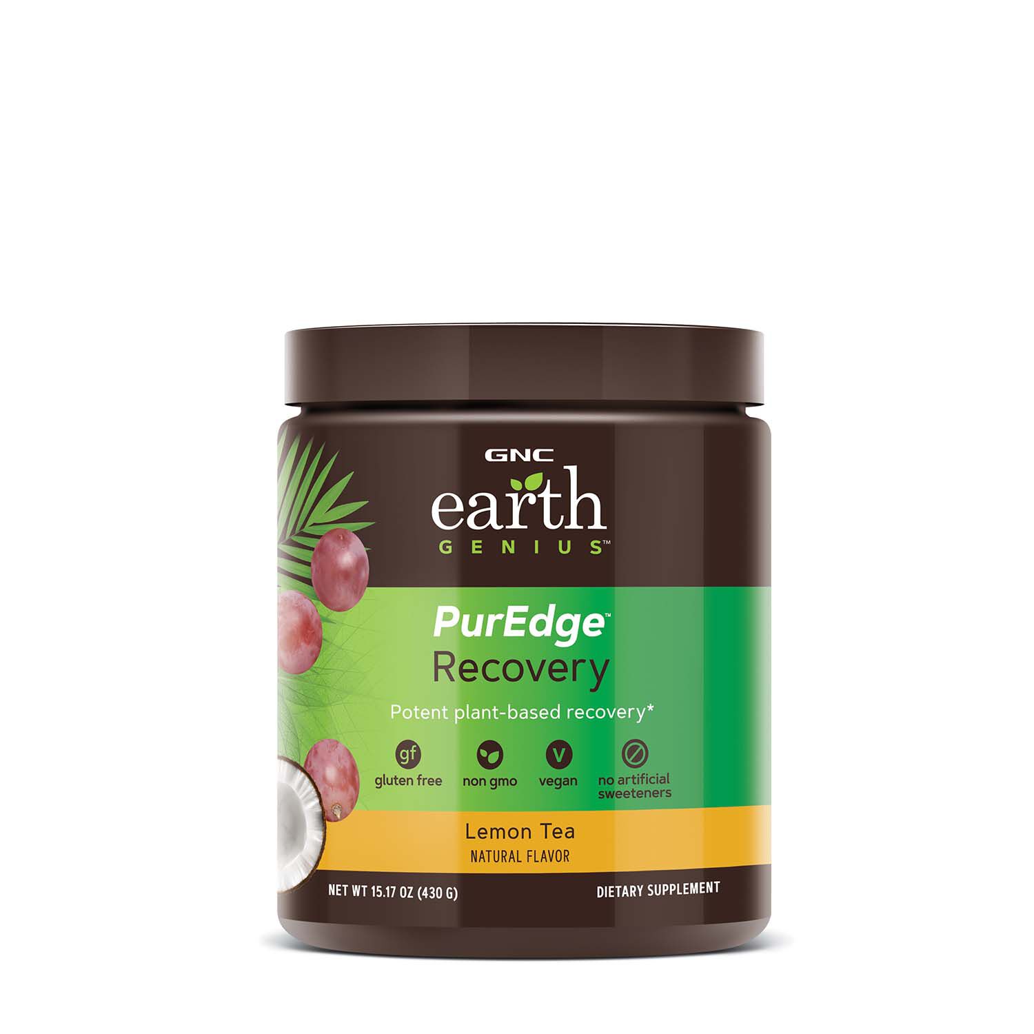 Gnc Earth Genius Puredge Recovery Post Workout Powder In Lemon Tea Gnc