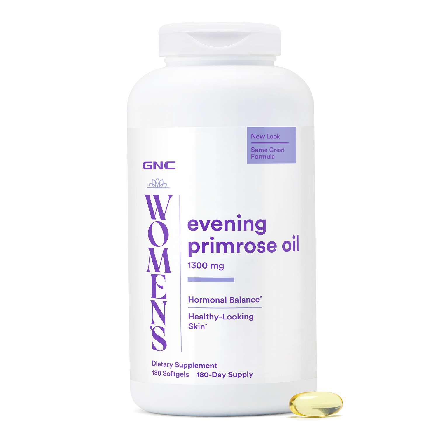 Evening Primrose Oil 1300 mg - 180 Softgels (180 Servings)  | GNC