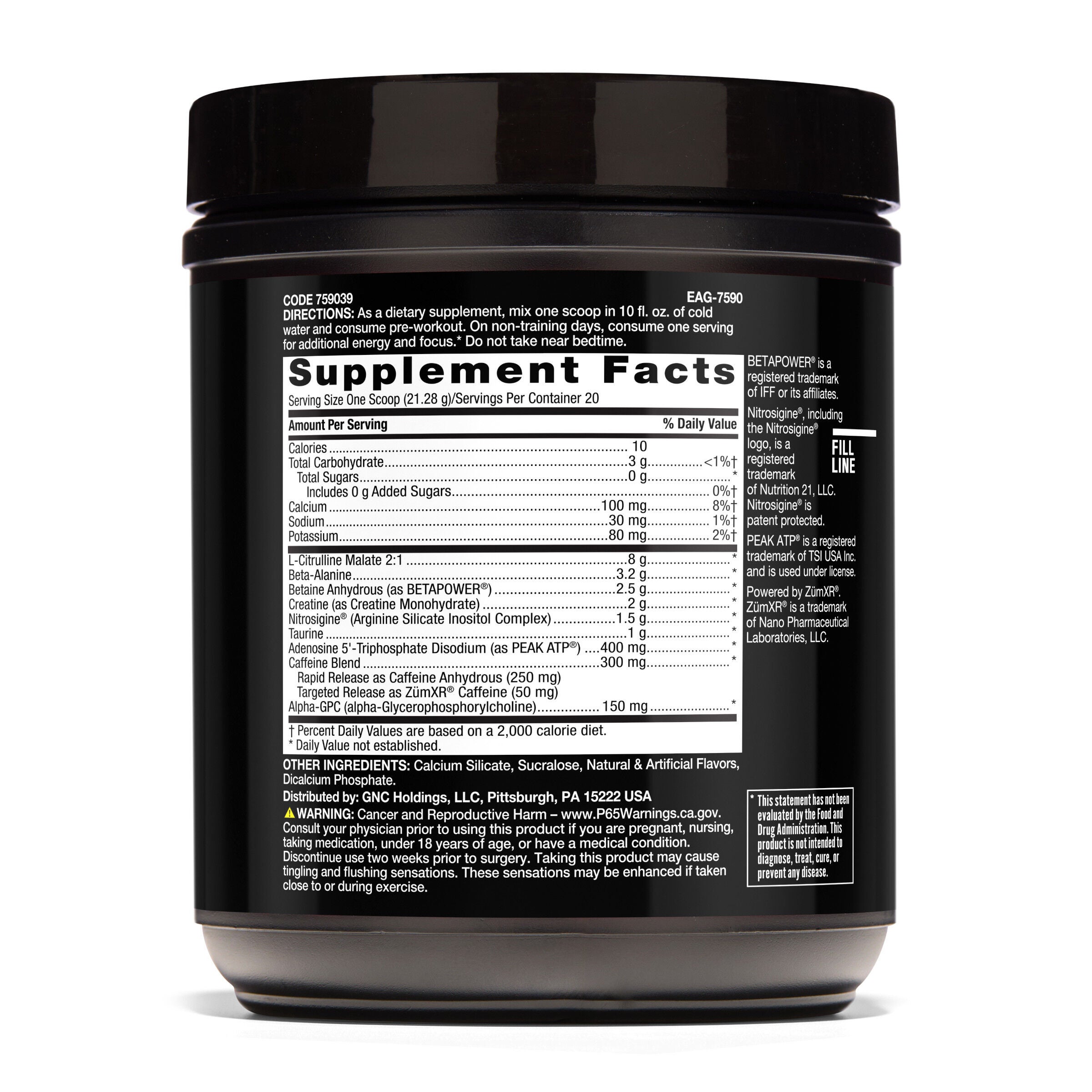 LIT AF&trade; Pre-Workout - Sour Green Apple (20 Servings)