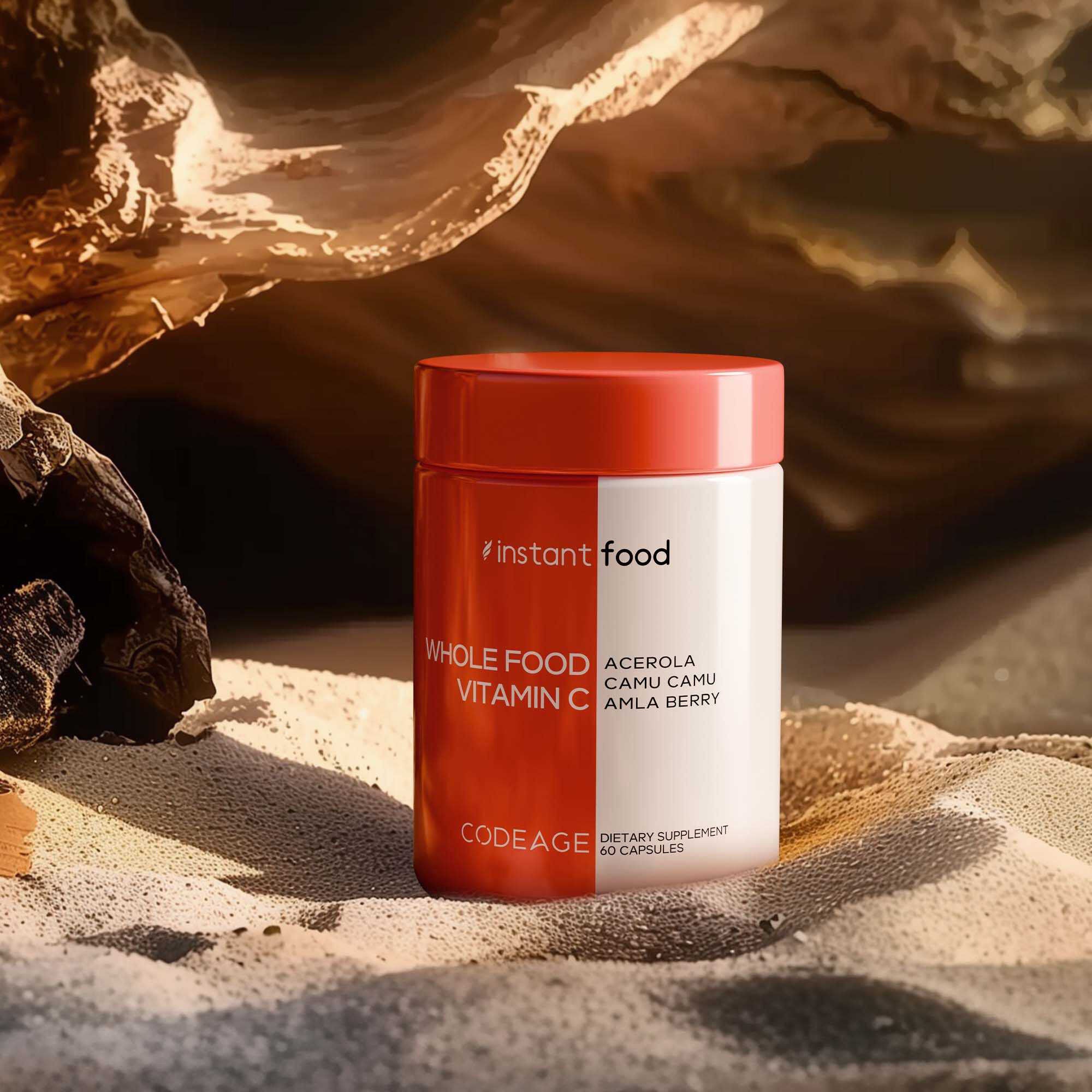 Whole Food Vitamin C - 60 Capsules (30 Servings)  | GNC