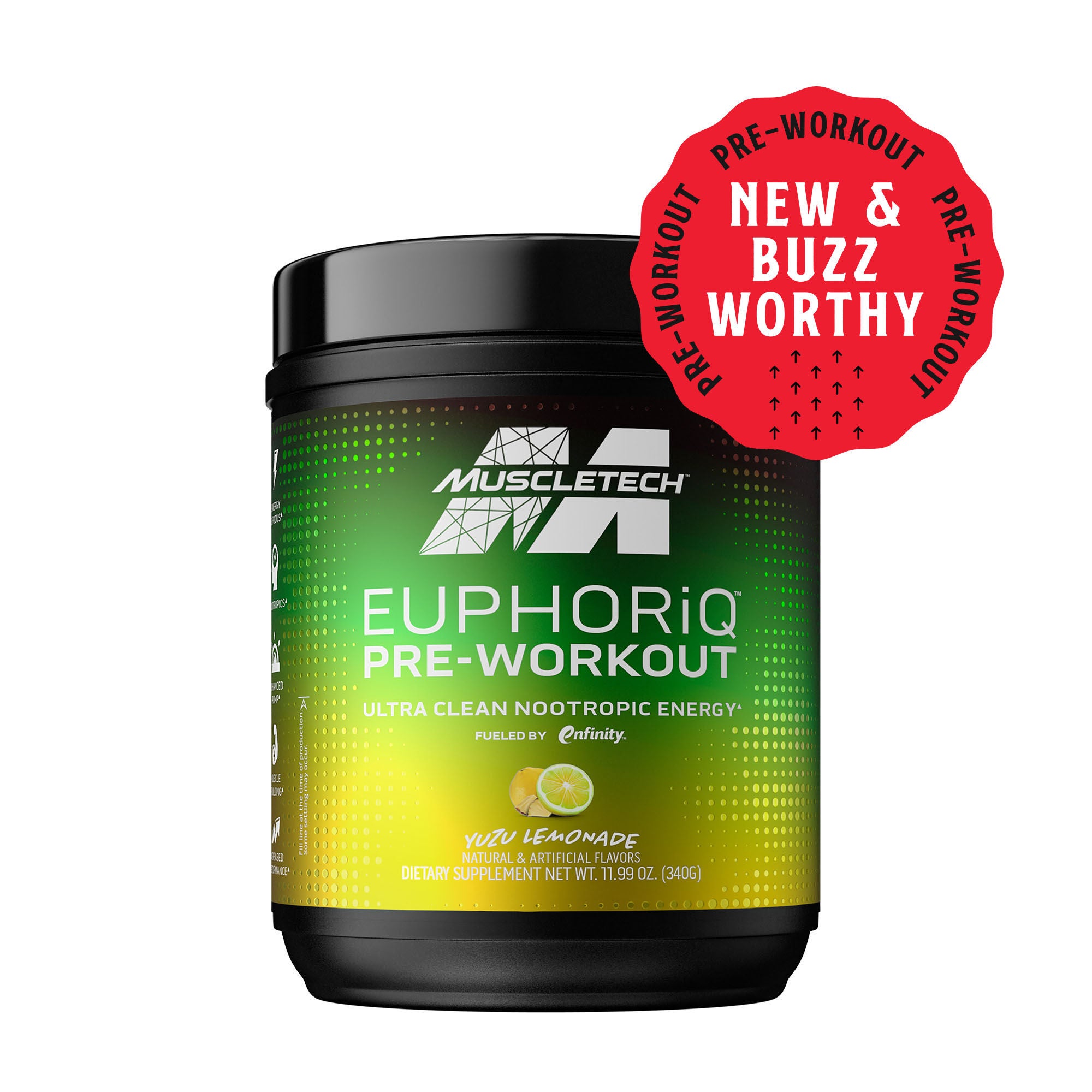 EuphoriQ&trade; Nootropic Energy Pre-Workout - Yuzu Lemonade (20 Servings) Yuzu Lemonade | GNC