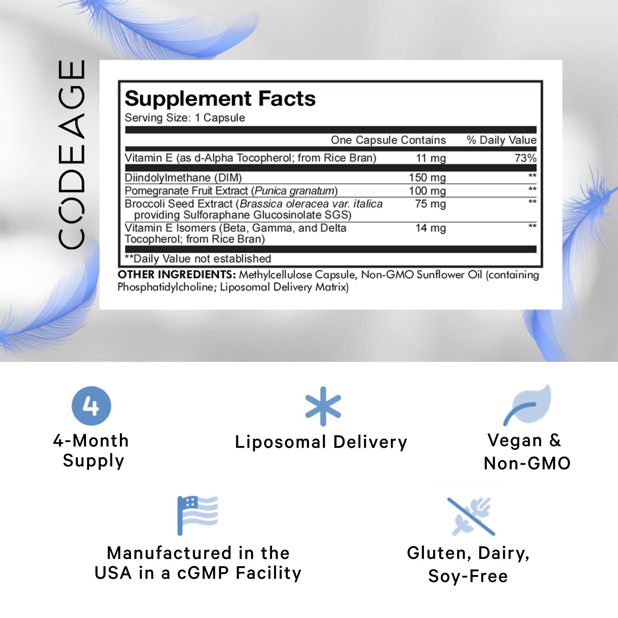 Liposomal Dim E+ - 120 Capsules (120 Servings)  | GNC