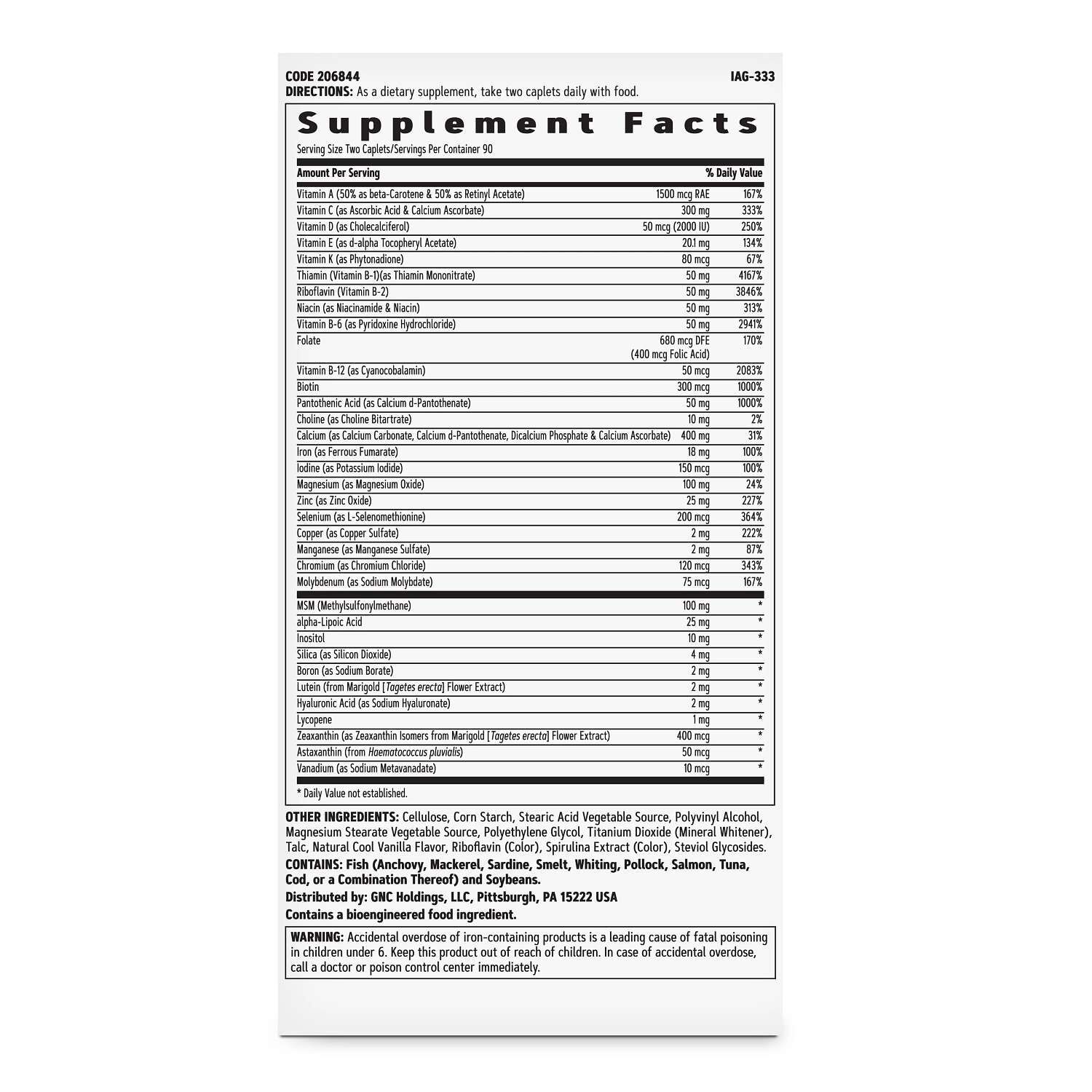 Active Multivitamin - 180 Caplets (90 Servings)