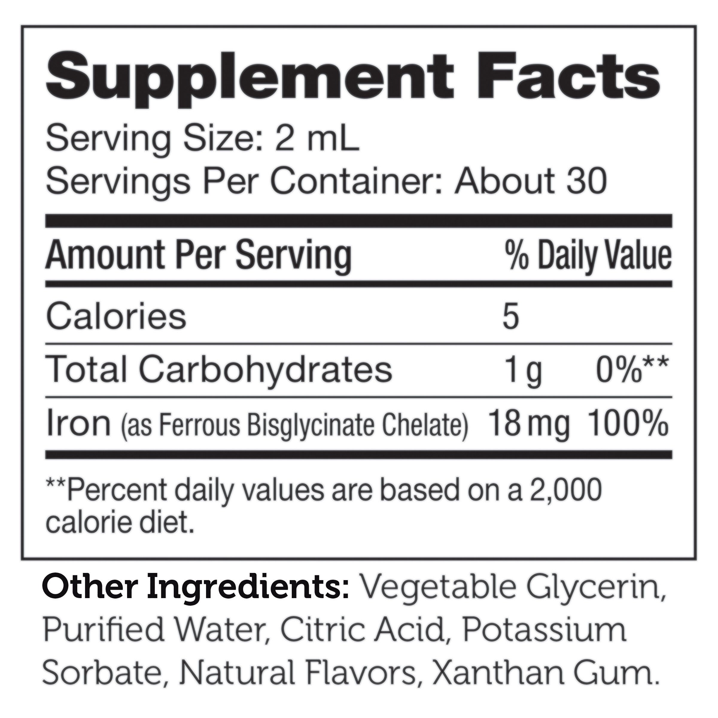 Liquid Iron Drops - Mixed Berry - 2 fl oz (30 Servings)  | GNC