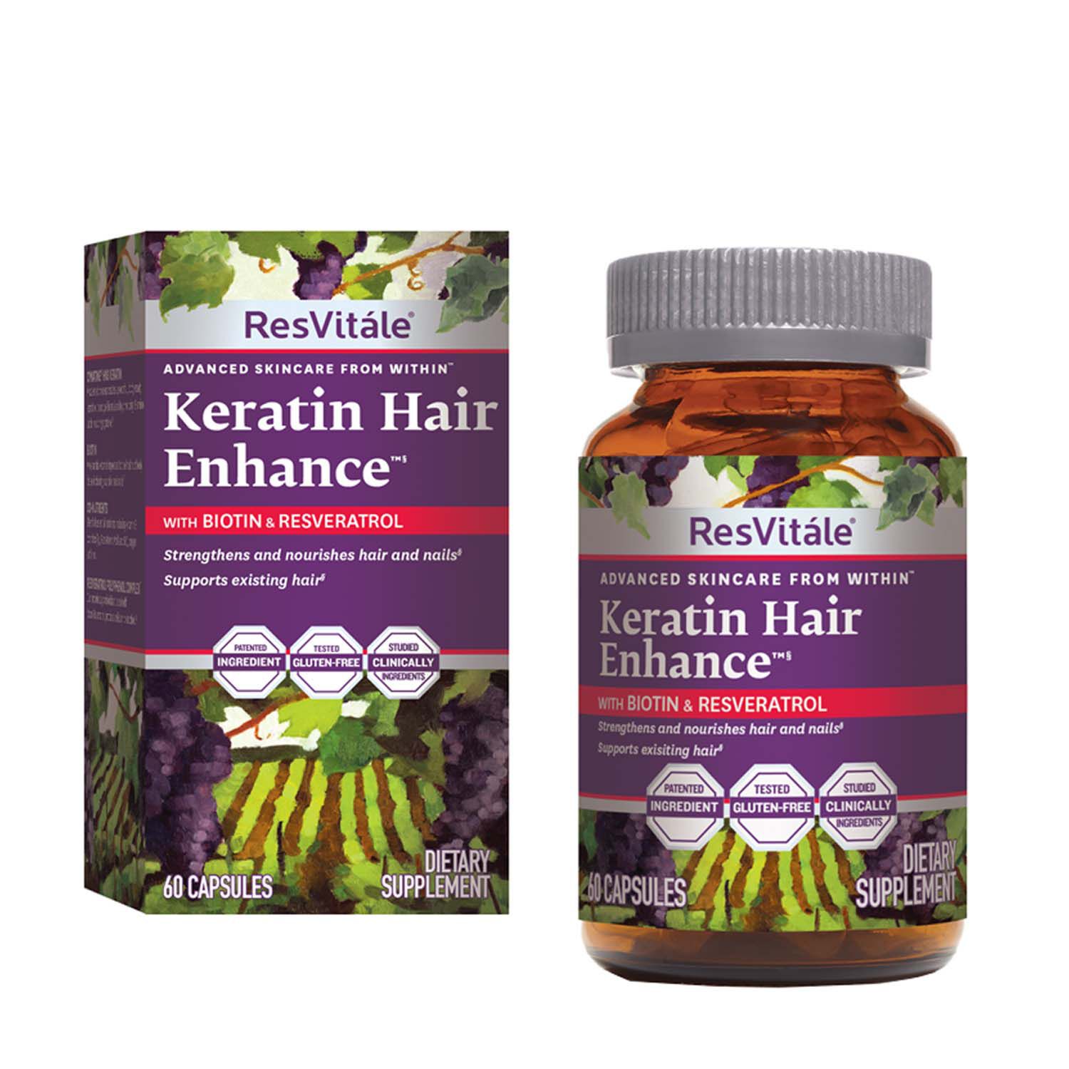 ResVitále™ Keratin Hair Enhance™ with Biotin and Resveratrol | GNC
