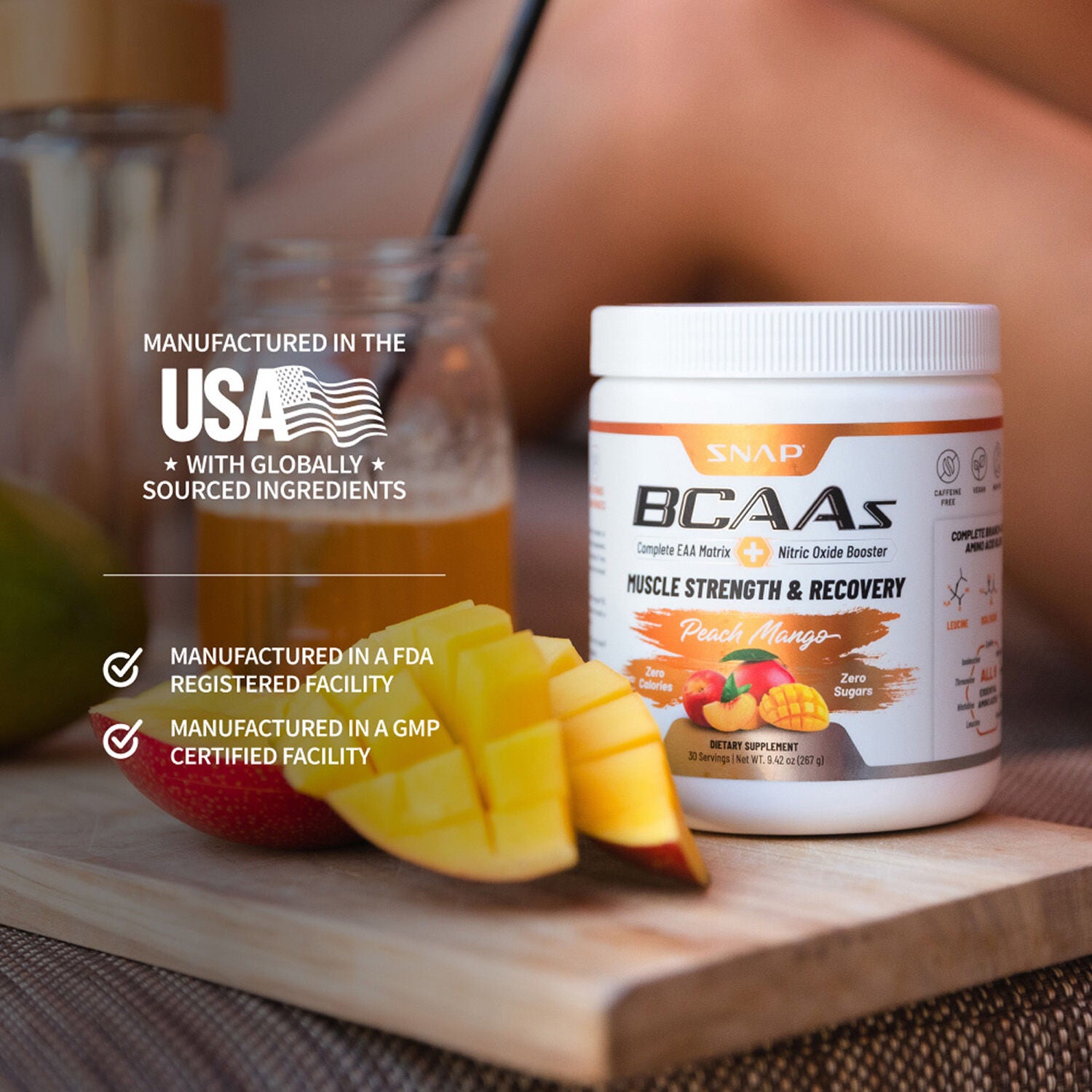 BCAA Powder - Peach Mango (30 Servings)