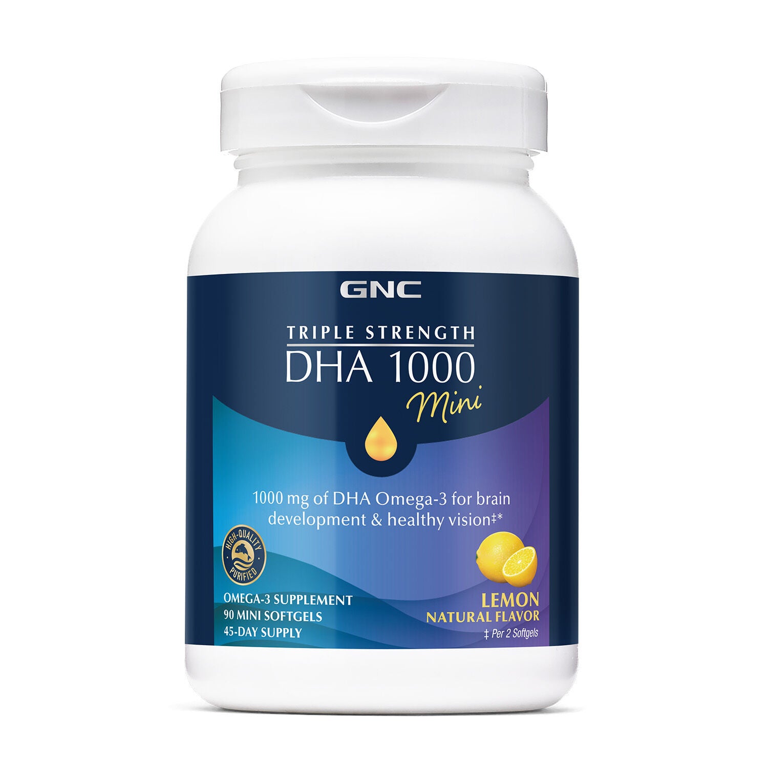 Triple Strength DHA 1000 Mini - 90 Mini Softgels (45 Servings)