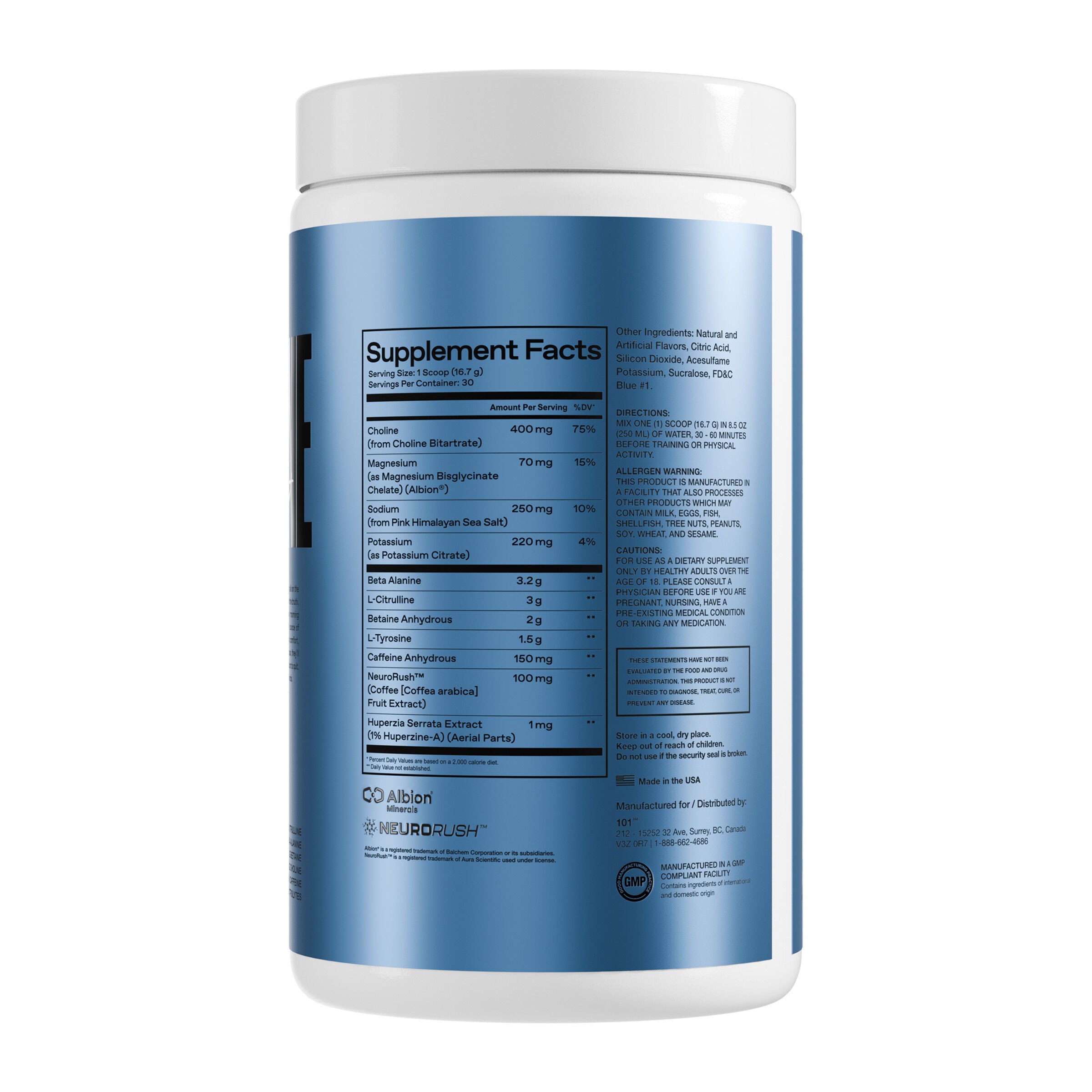 One of One Sport Pre-Workout - Blue Razz Cotton Candy (30 Servings)