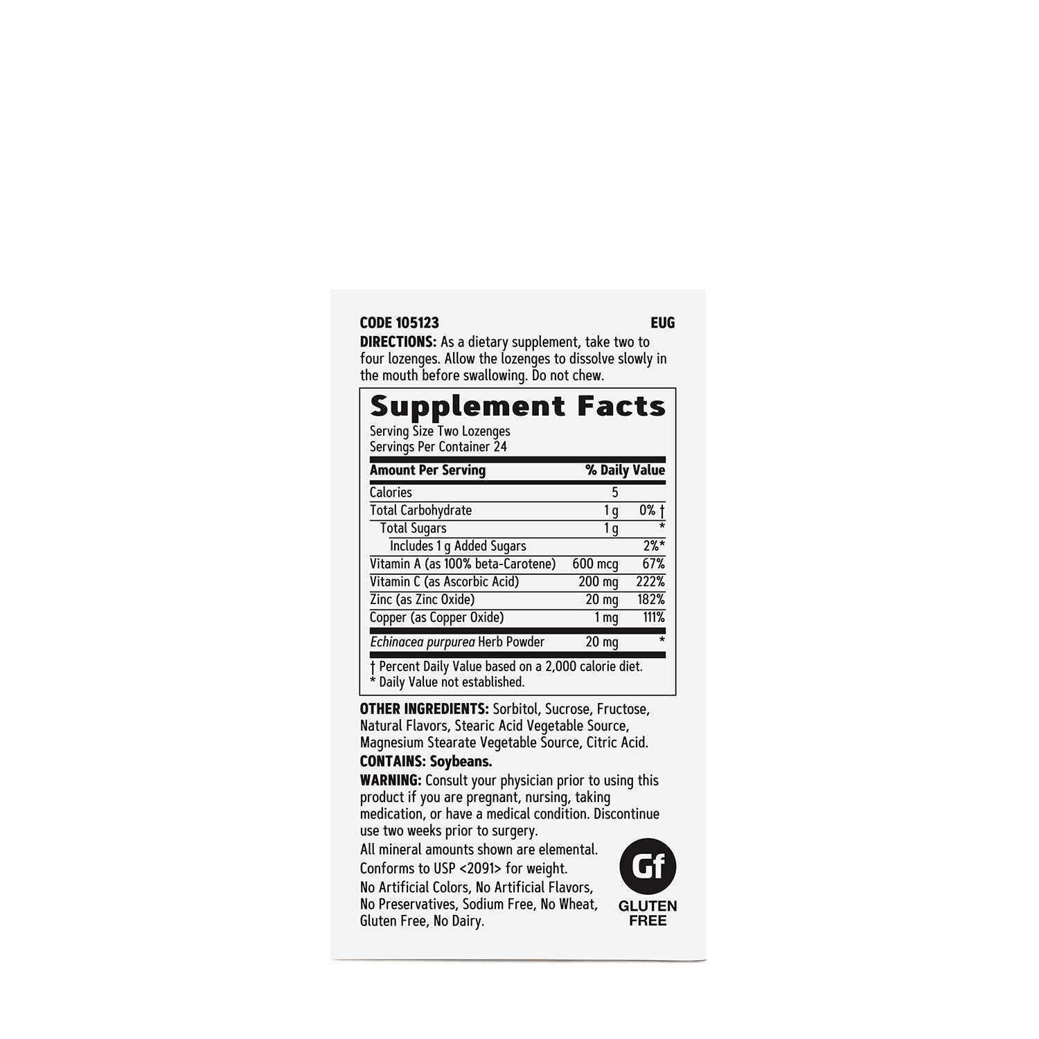 Ultra Zinc Lozenge® - Orange - 48 Vegetarian Lozenges