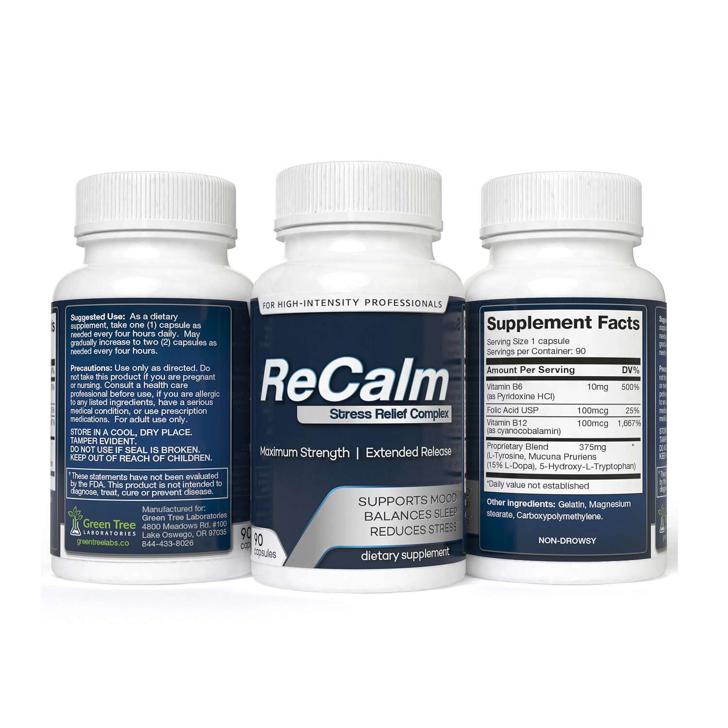 Stress Relief Complex - 90 Capsules (90 Servings)