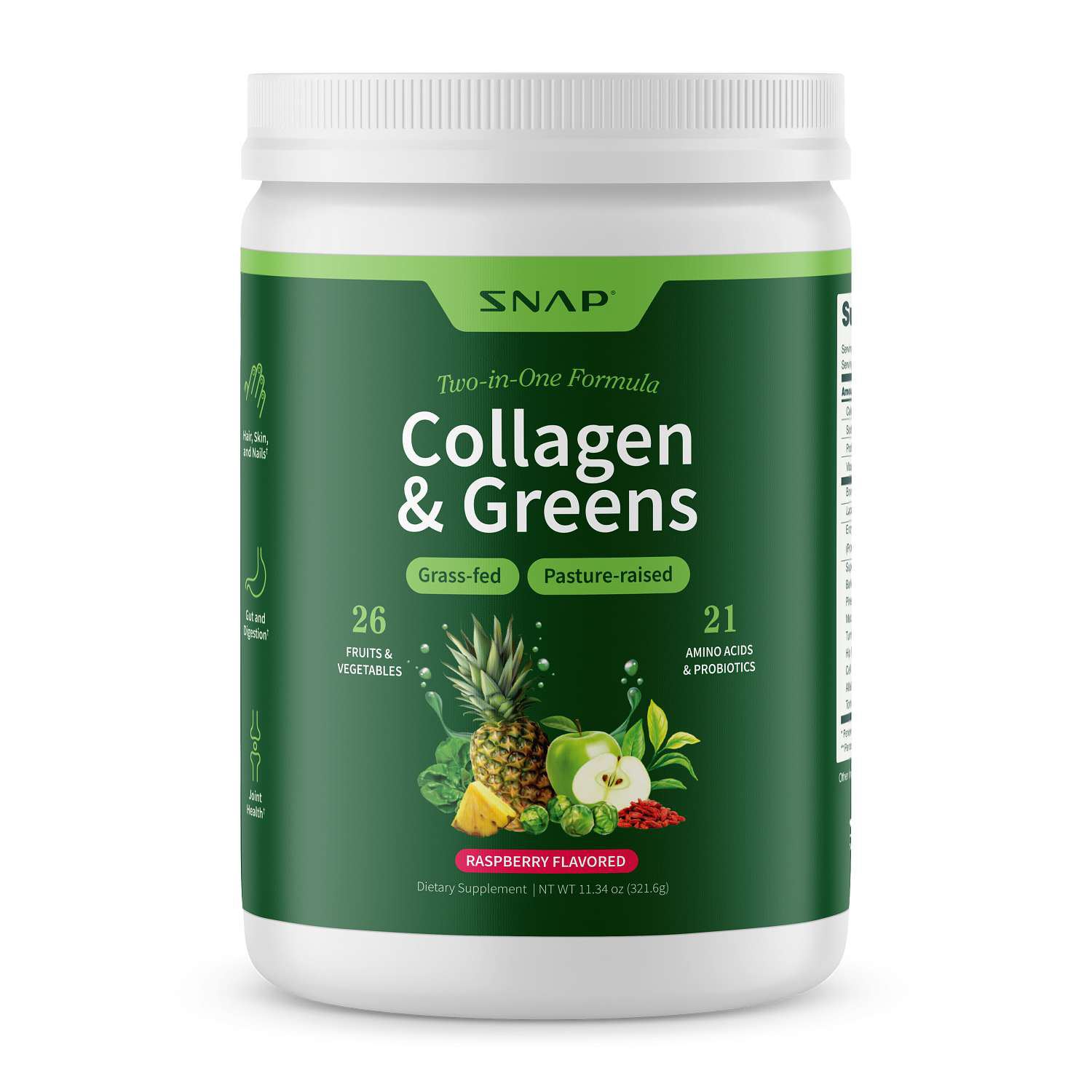 Collagen Peptides + Super Greens Dietary Supplement - 11.34 oz. (30 Servings)  | GNC