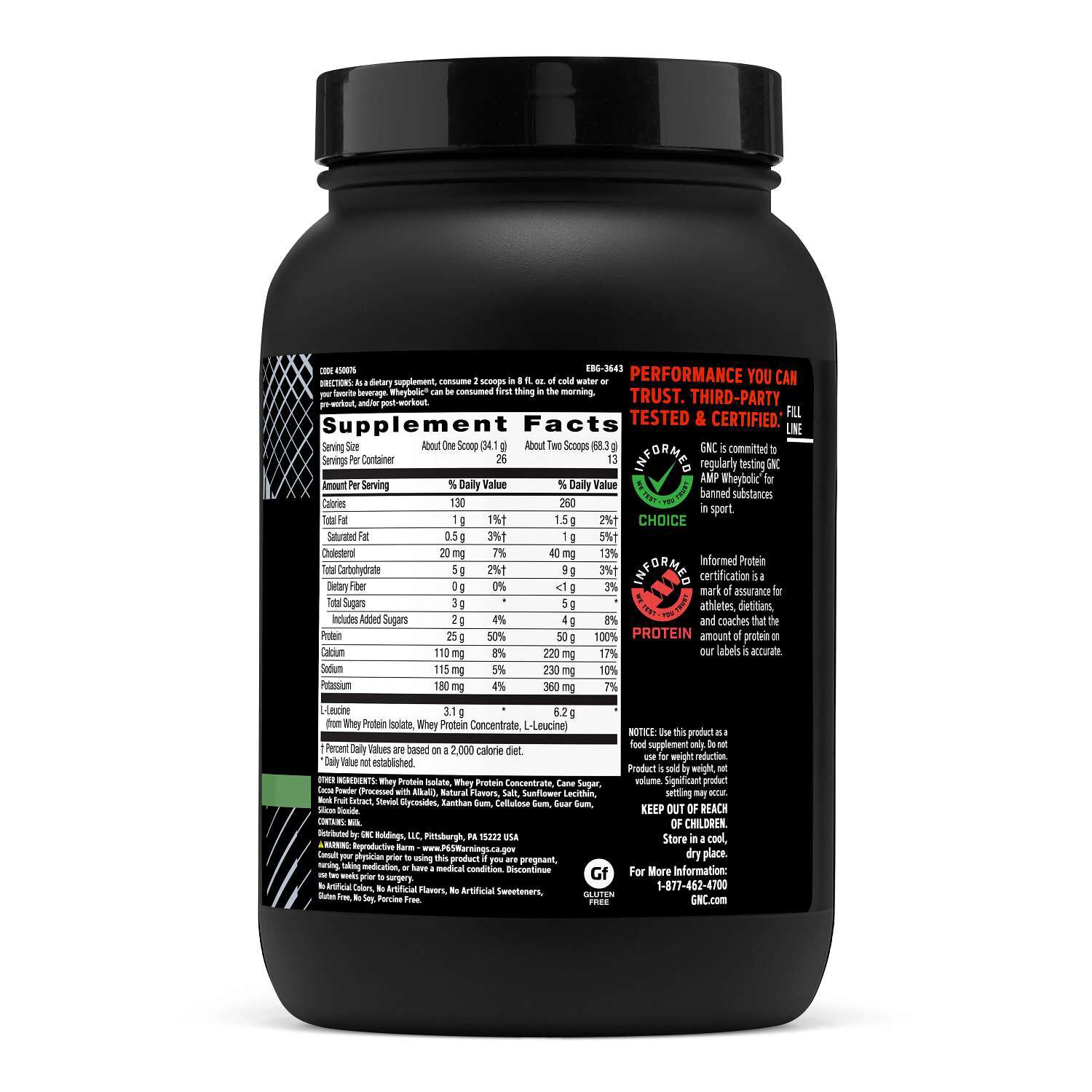New Wheybolic - Natural Chocolate (13 Servings) Natural Chocolate | GNC