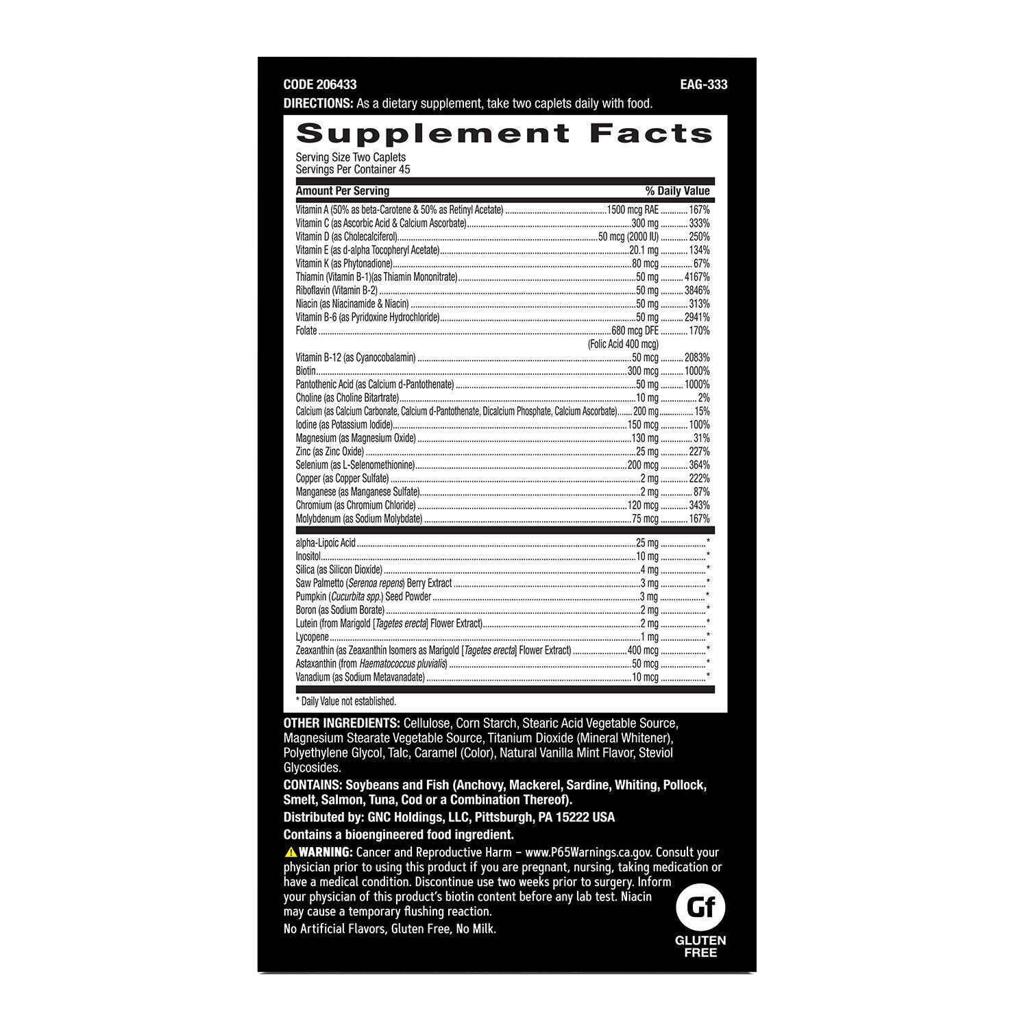 Multivitamin - 90 Caplets (45 Servings)  | GNC