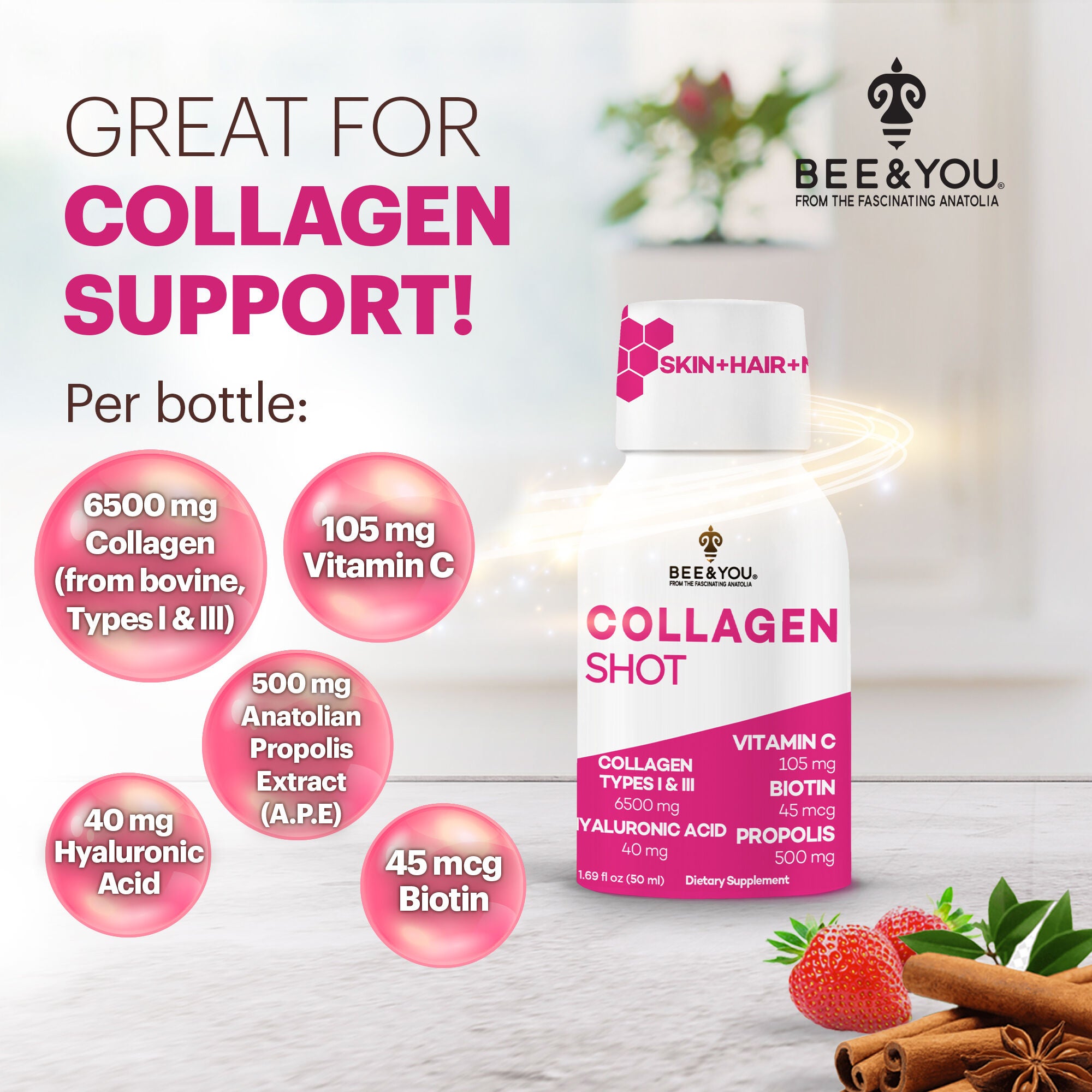 Collagen Shot - 50 ml. (12 Bottles)  | GNC