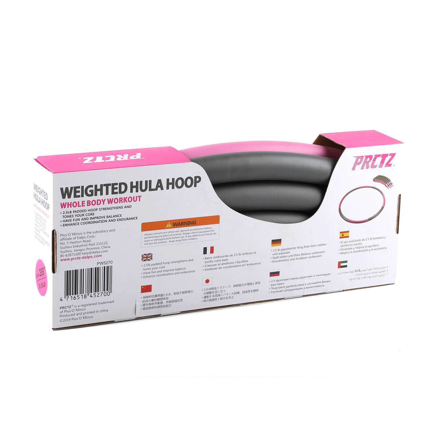 Weighted Hoola Hoop - Pink