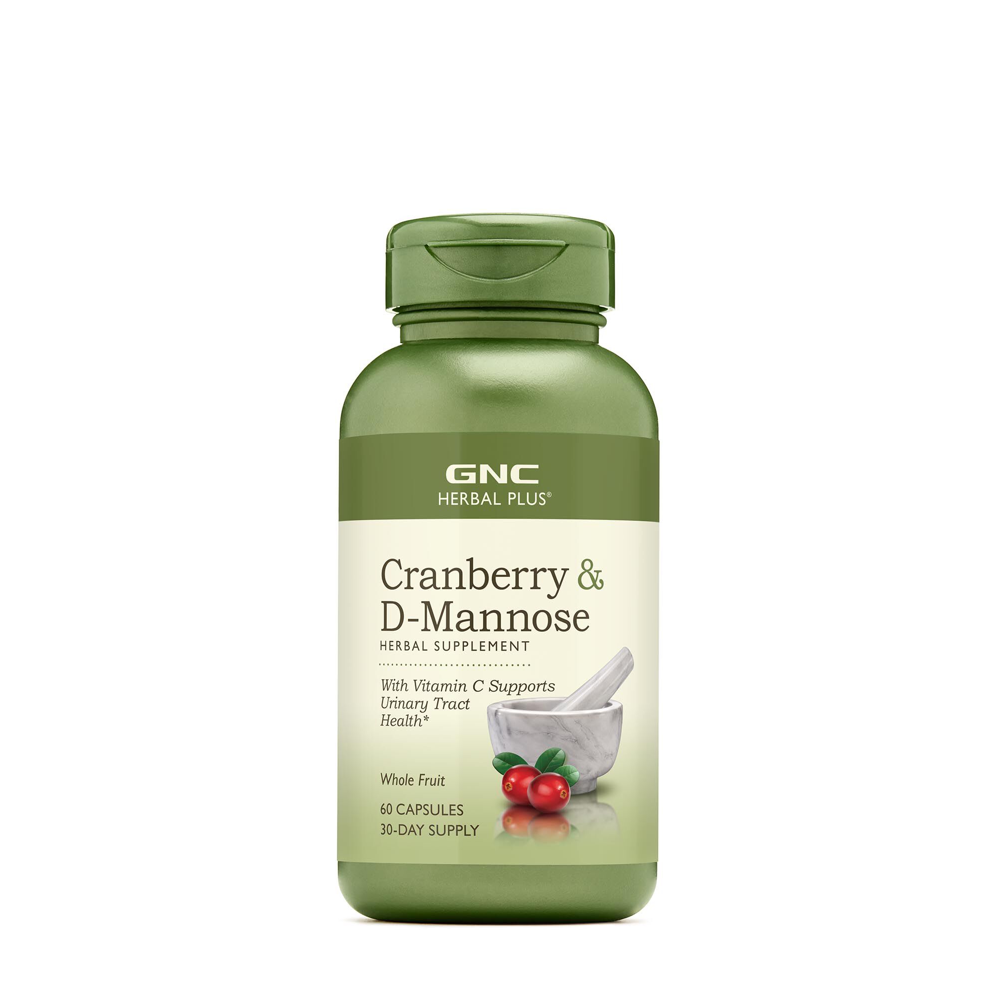 GNC Herbal Plus® - Cranberry & D-Mannose - 60 Capsules (30 Servings) | GNC