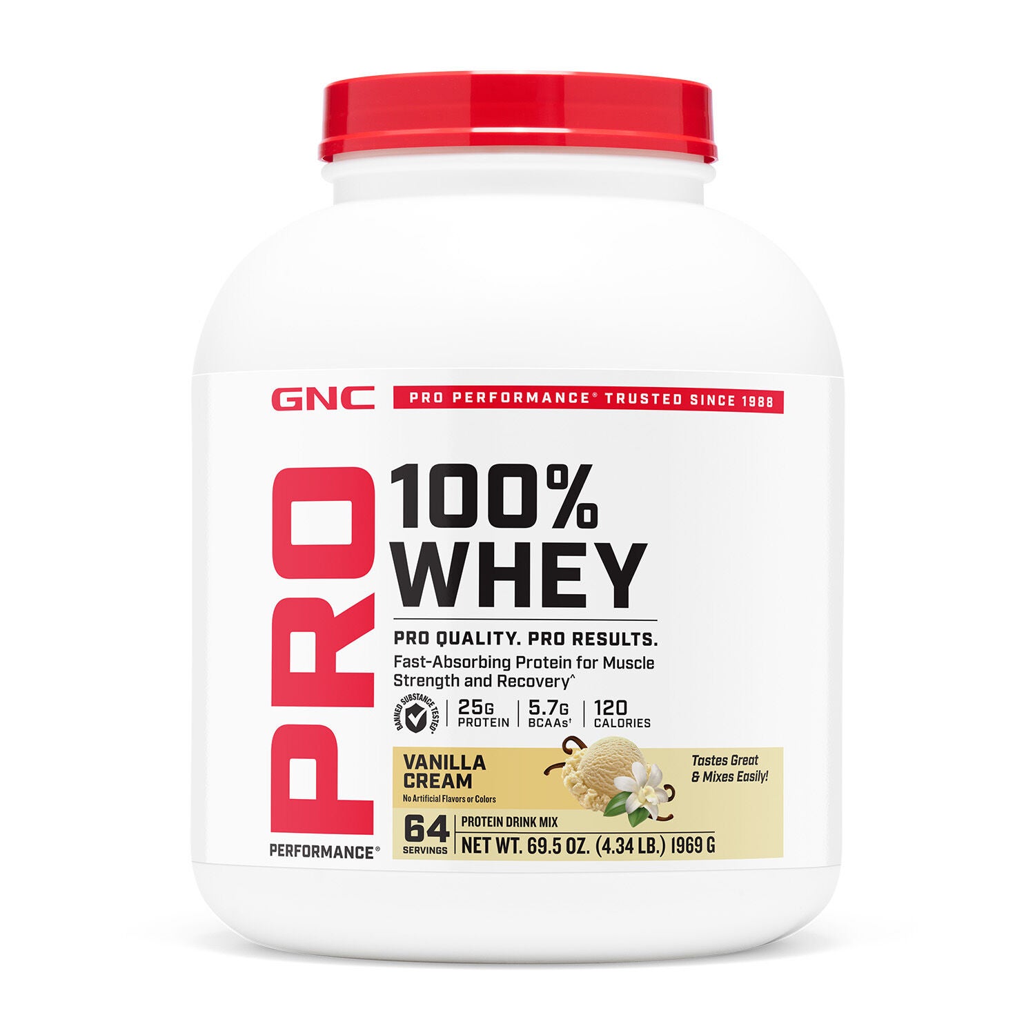 100% Whey 2.0 - Vanilla Cream (64 Servings)  | GNC