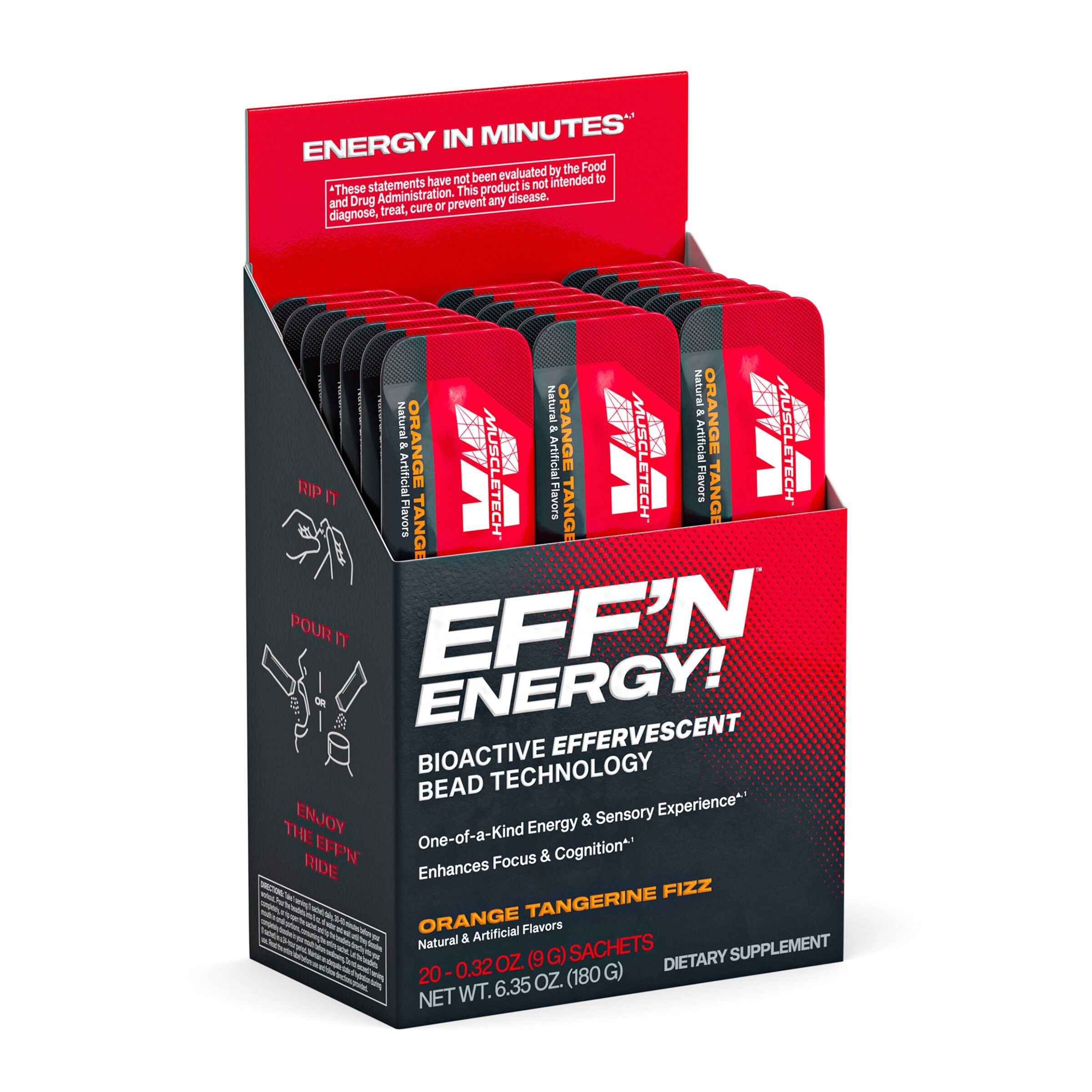 E. ENERGY WASH PACK 2個セット MuscleTech™ - Eff'n Energy! - Orange Tangerine Fizz - 20 Sachets