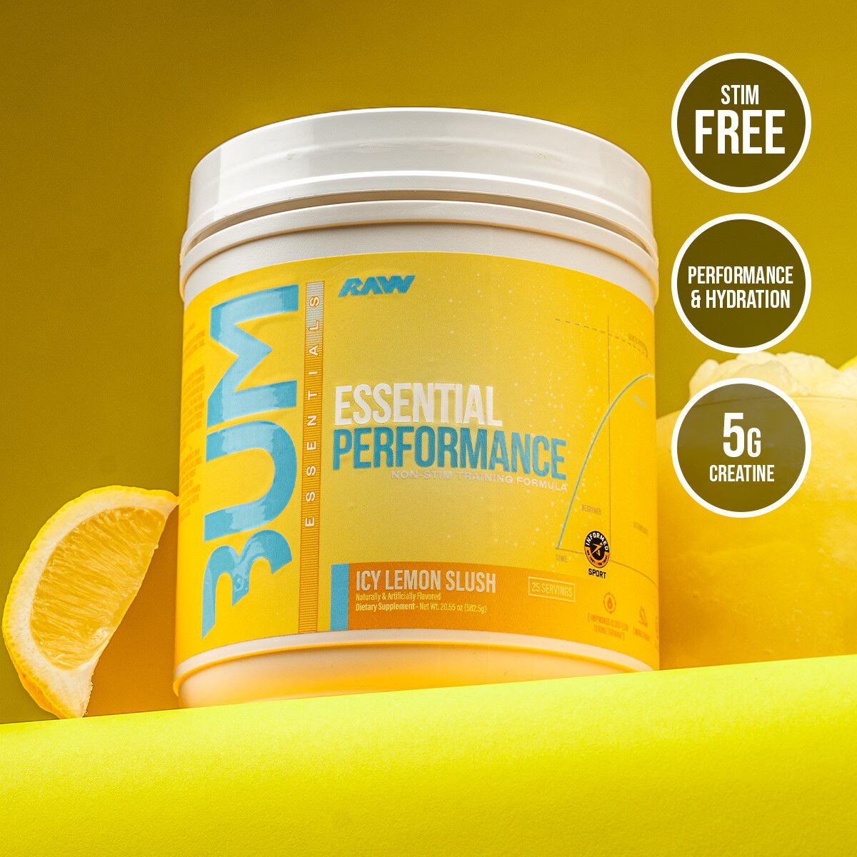 Essential Performance Non-Stim - Icy Lemon Slush (25 Servings)