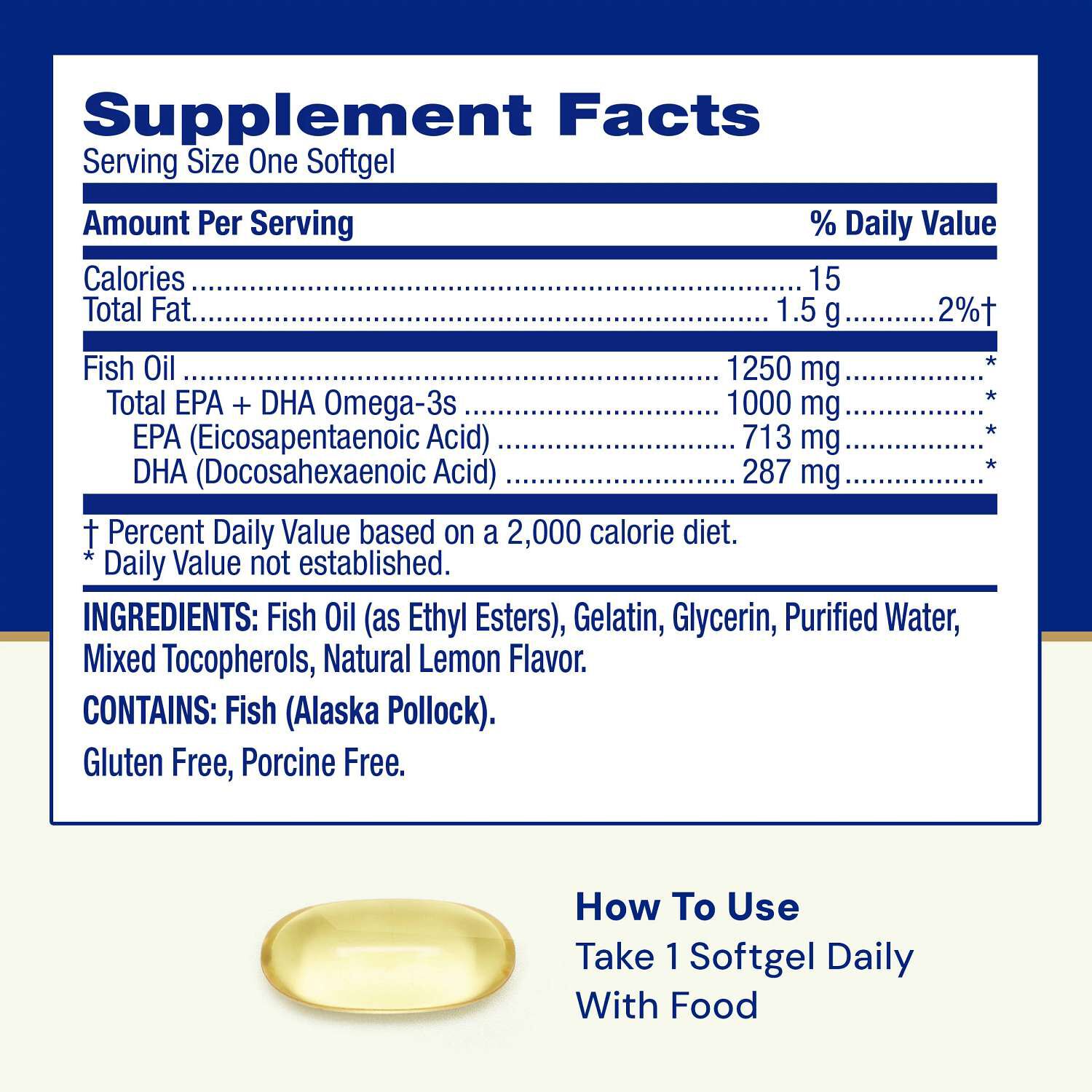 Triple Strength Fish Oil Ultra 1000mg - 210 Softgels (210 Servings)  | GNC
