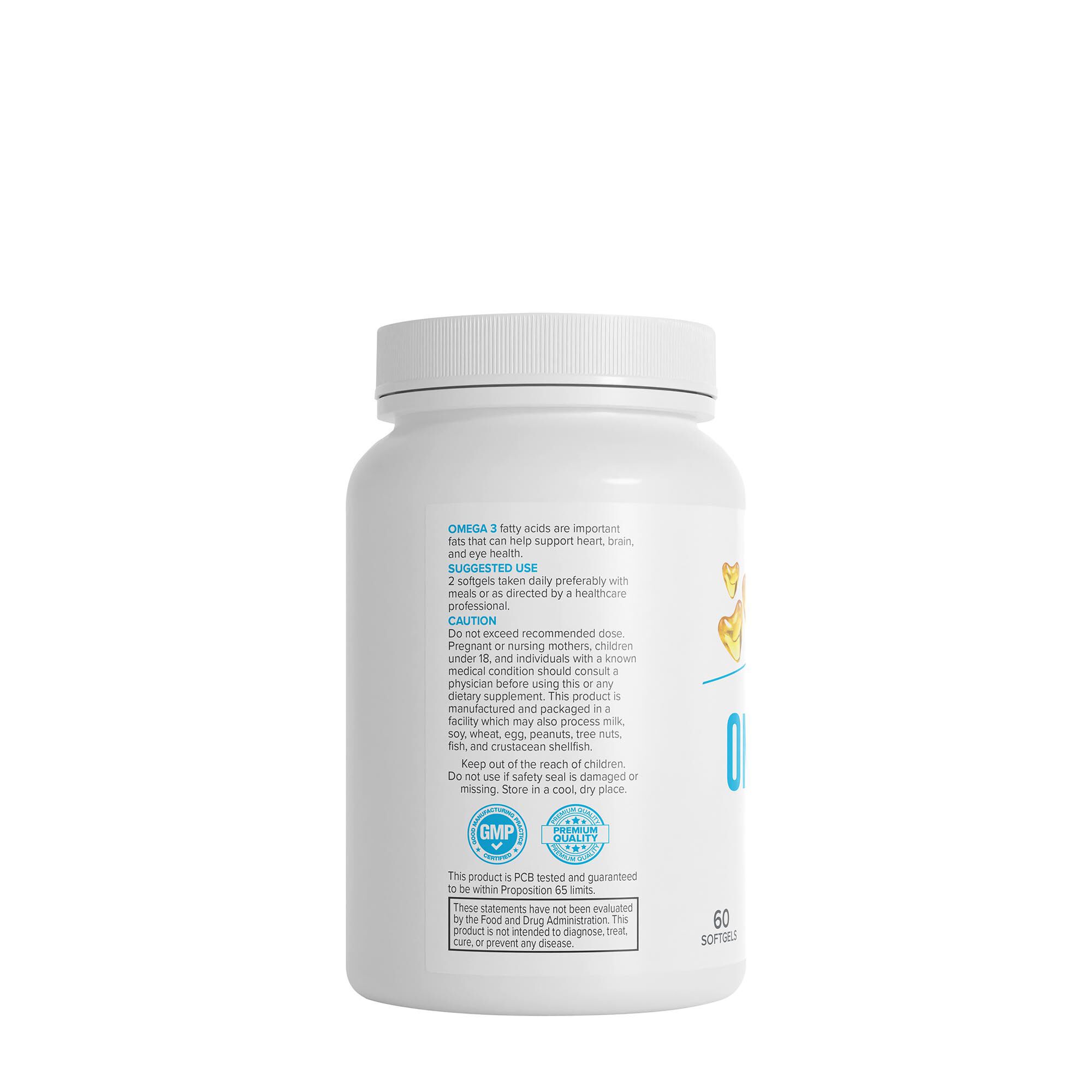 Omega 3 Fish Oil - 60 Softgels (30 Servings)  | GNC