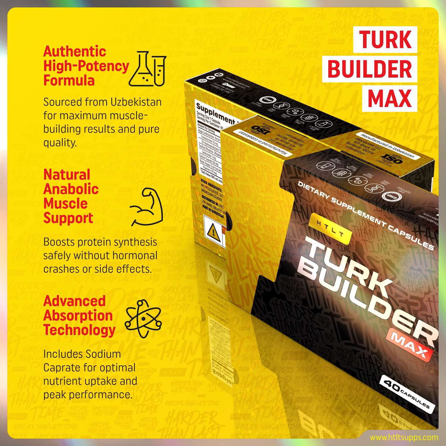 Turk Builder MAX - 40 Capsules (40 Servings)