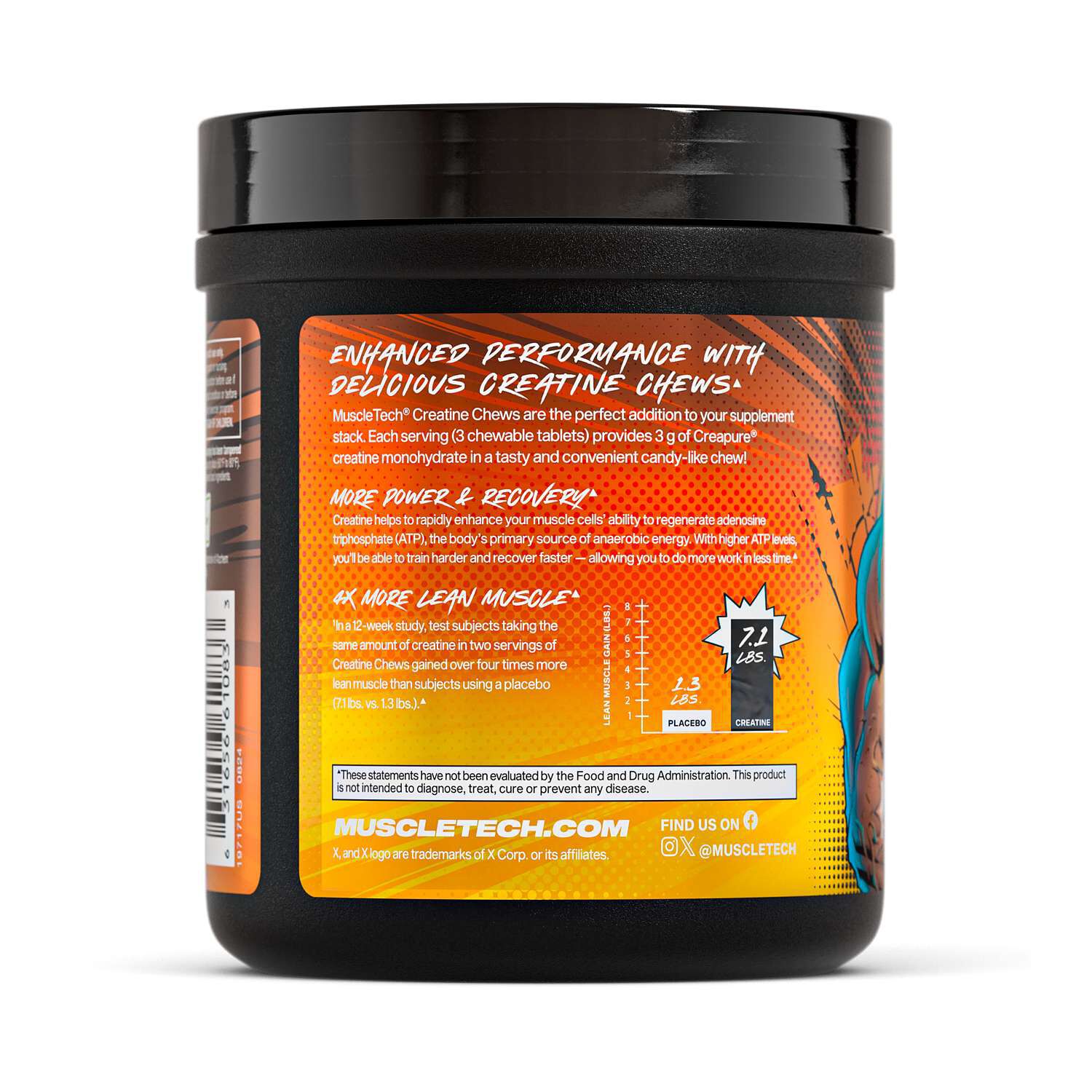 Creatine Chews - Boogieman Punch - 90 Tablets (30 Servings)