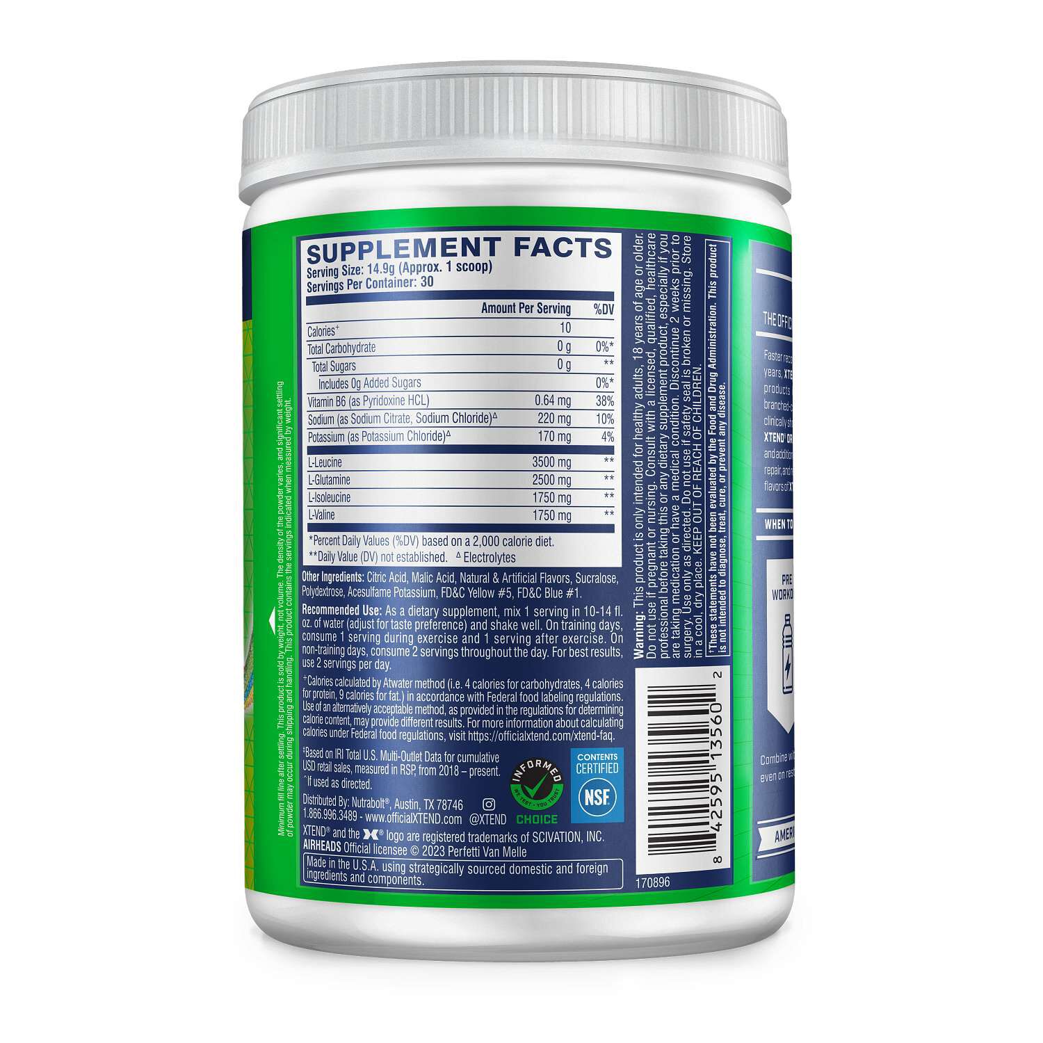 Original BCAA - Air Heads Xtremes Rainbow Berry (30 Servings)