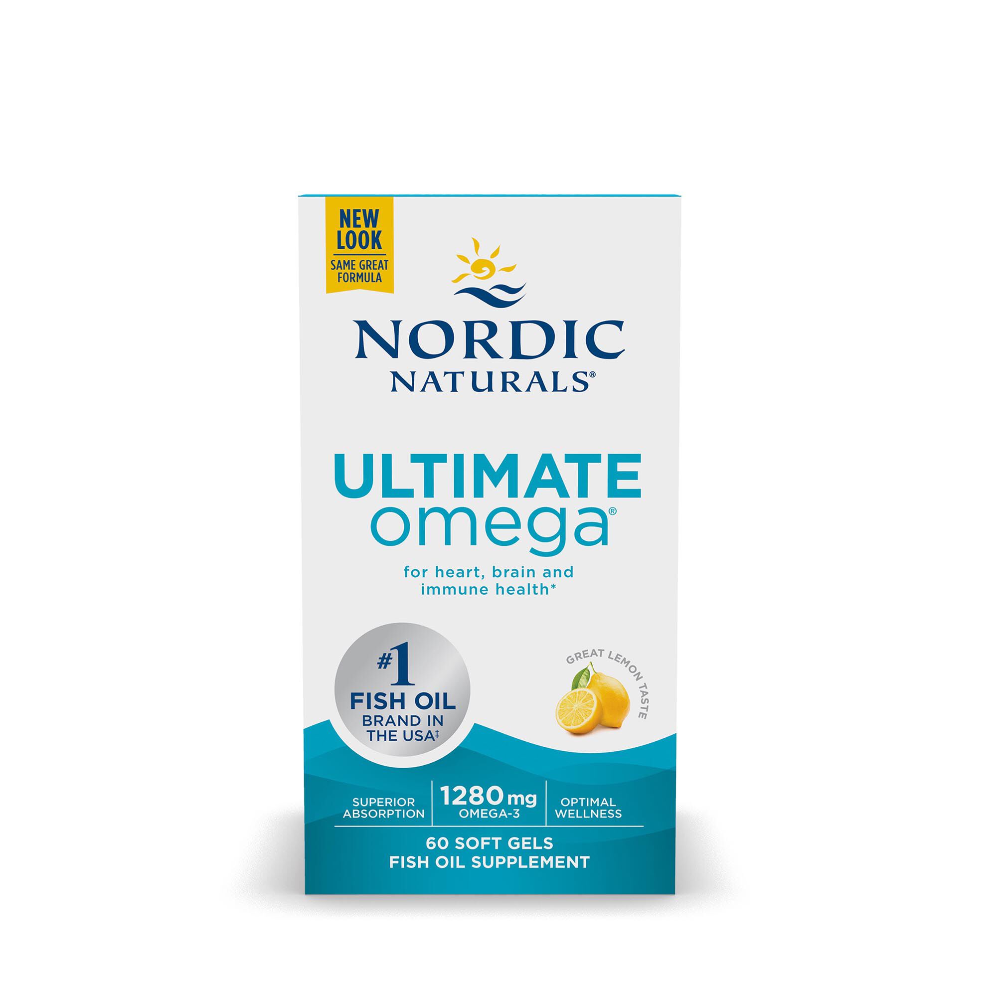 Ultimate Omega&reg; Soft Gels - Lemon - 60 Softgels (30 Servings)  | GNC