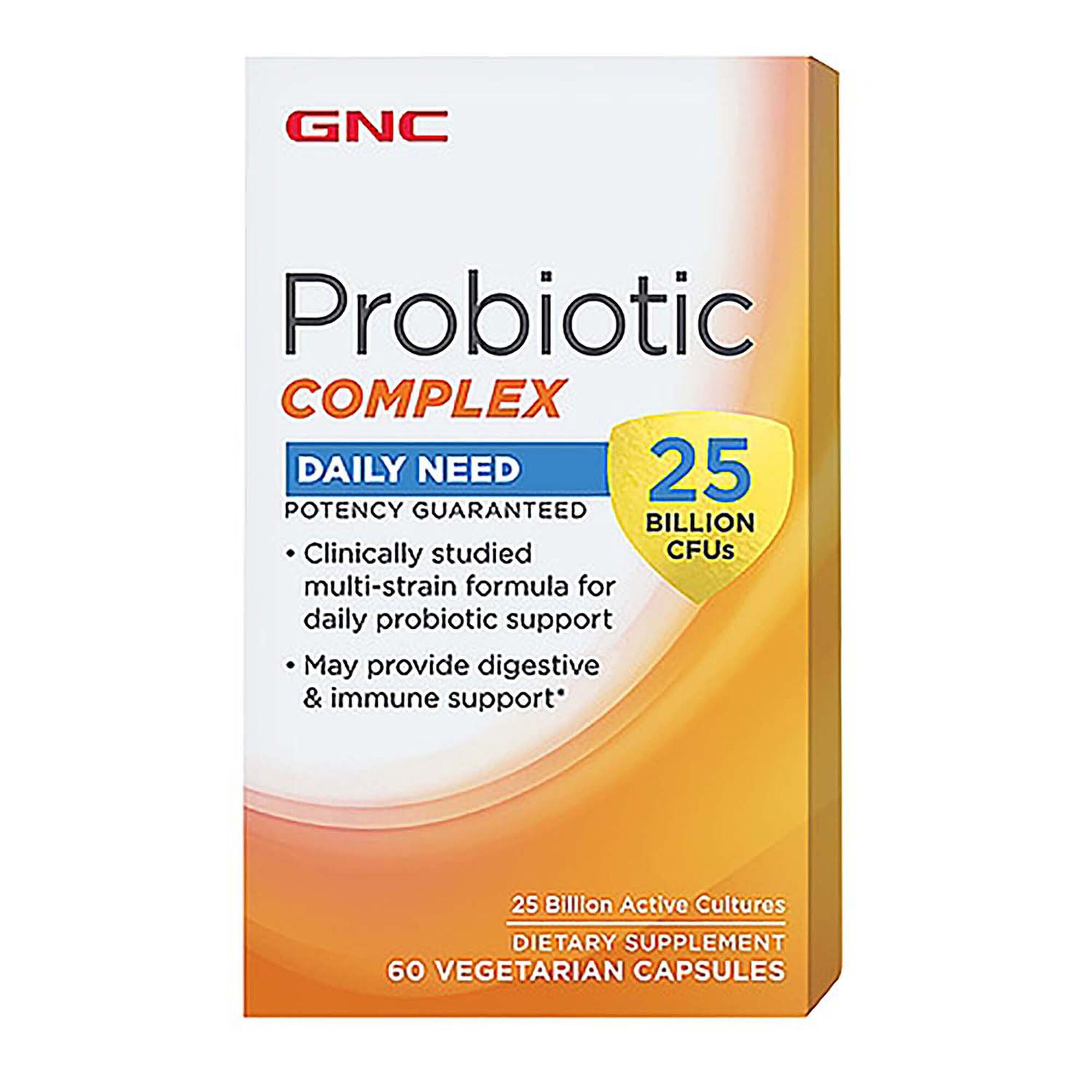 Probiotic Complex Daily Need - 25 Billion Cfus - 60 Capsules - GNC