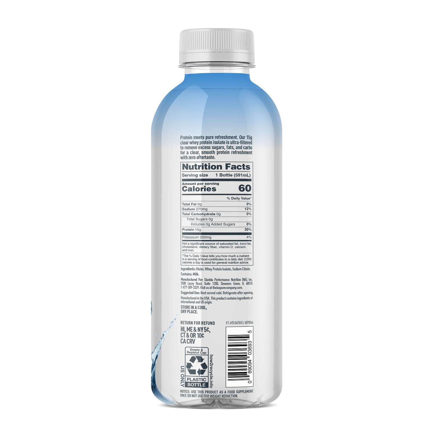 Protein Water - Unflavored (4 Bottles) Unflavored | GNC