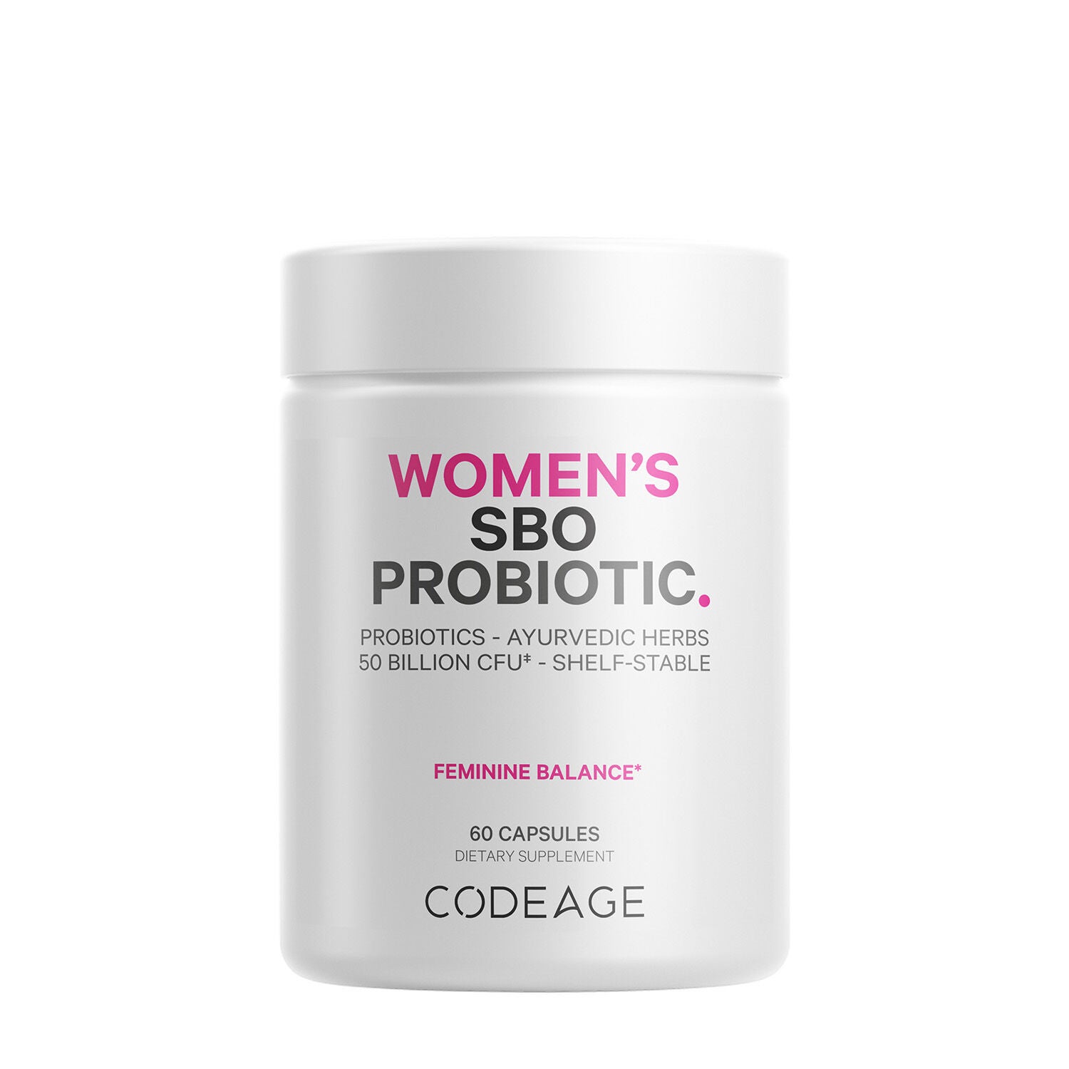 Women's Probiotic 50 Billion CFU &amp; Prebiotics Vegan Digestion Supplement - 60 Capsules (30 Servings)  | GNC