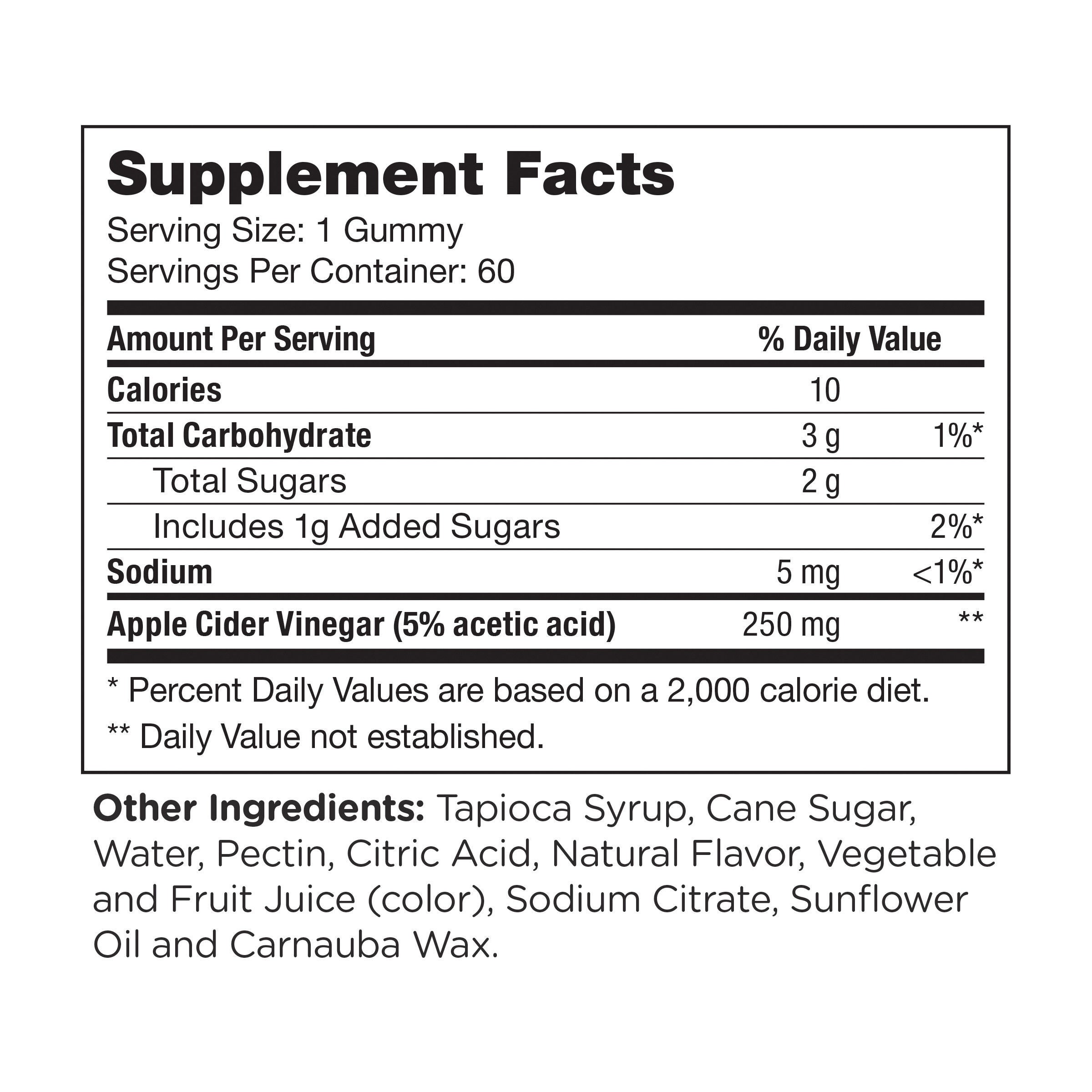 Apple Cider Vinegar Gummy - Pineapple - 60 Gummies (60 Servings)