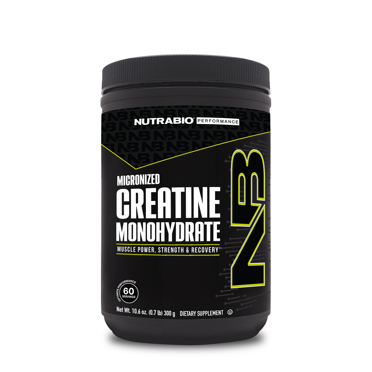 NutraBio Creatine Monohydrate - 60 Servings
