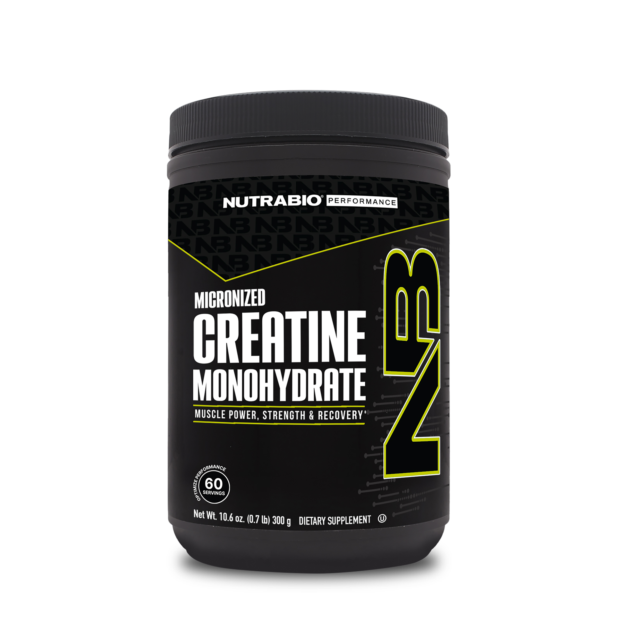 NutraBio Creatine Monohydrate - 60 Servings