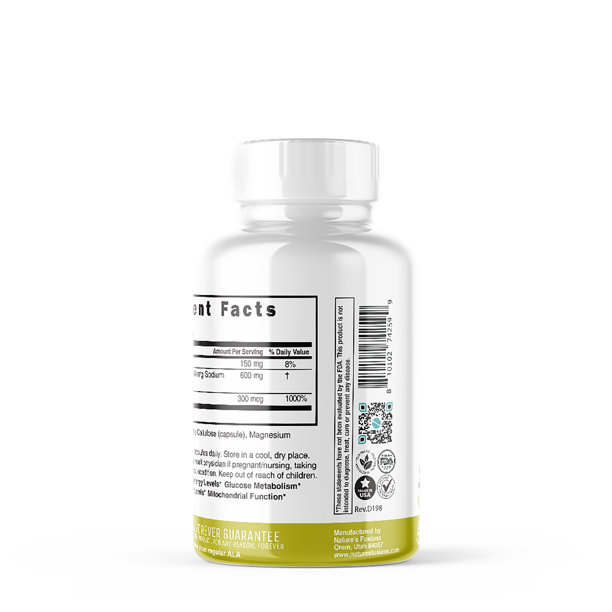 R Lipoic Acid Plus 600mg - 60 Vegan Capsules (30 Servings)  | GNC