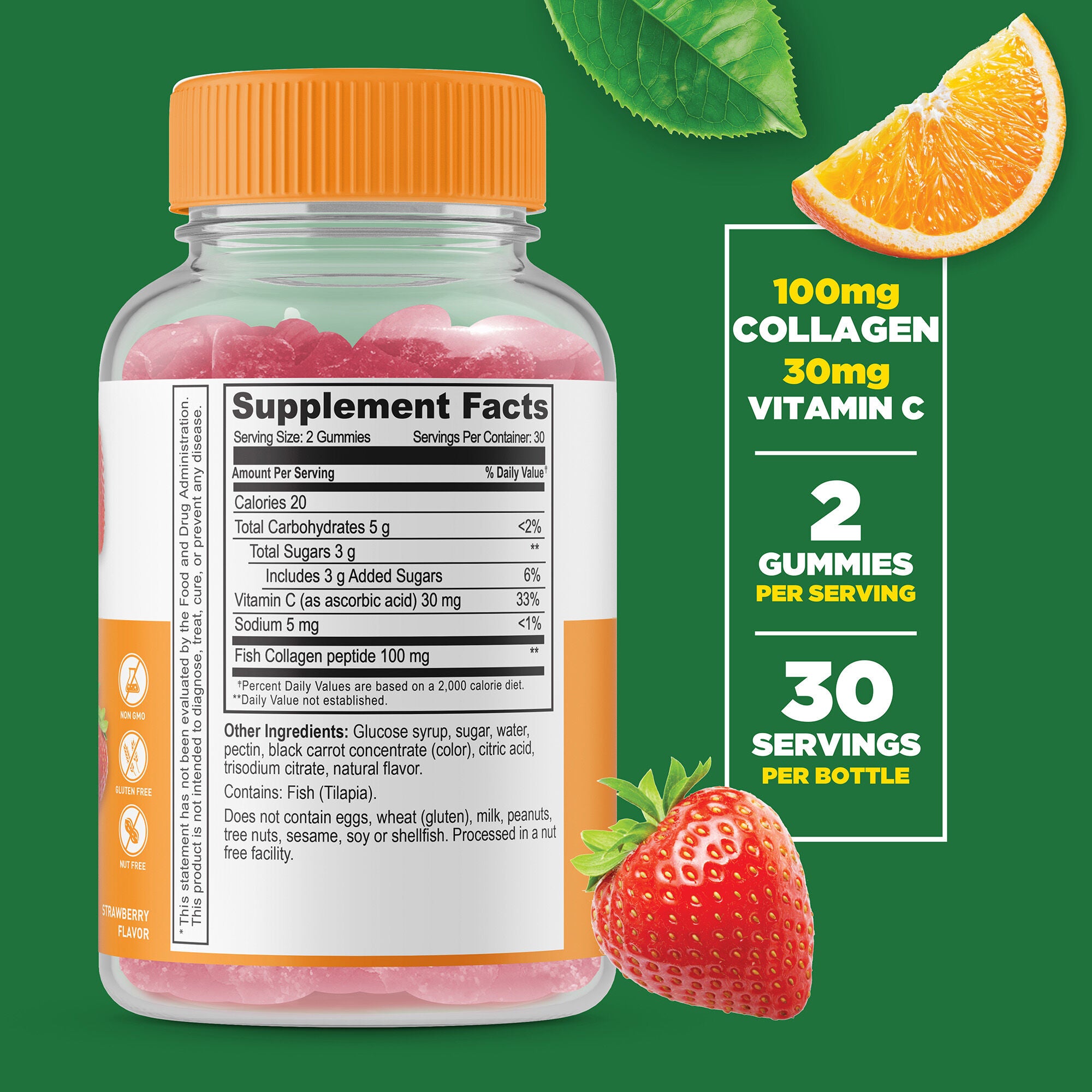 Collagen and Vitamin C - 60 Gummies (30 Servings)  | GNC