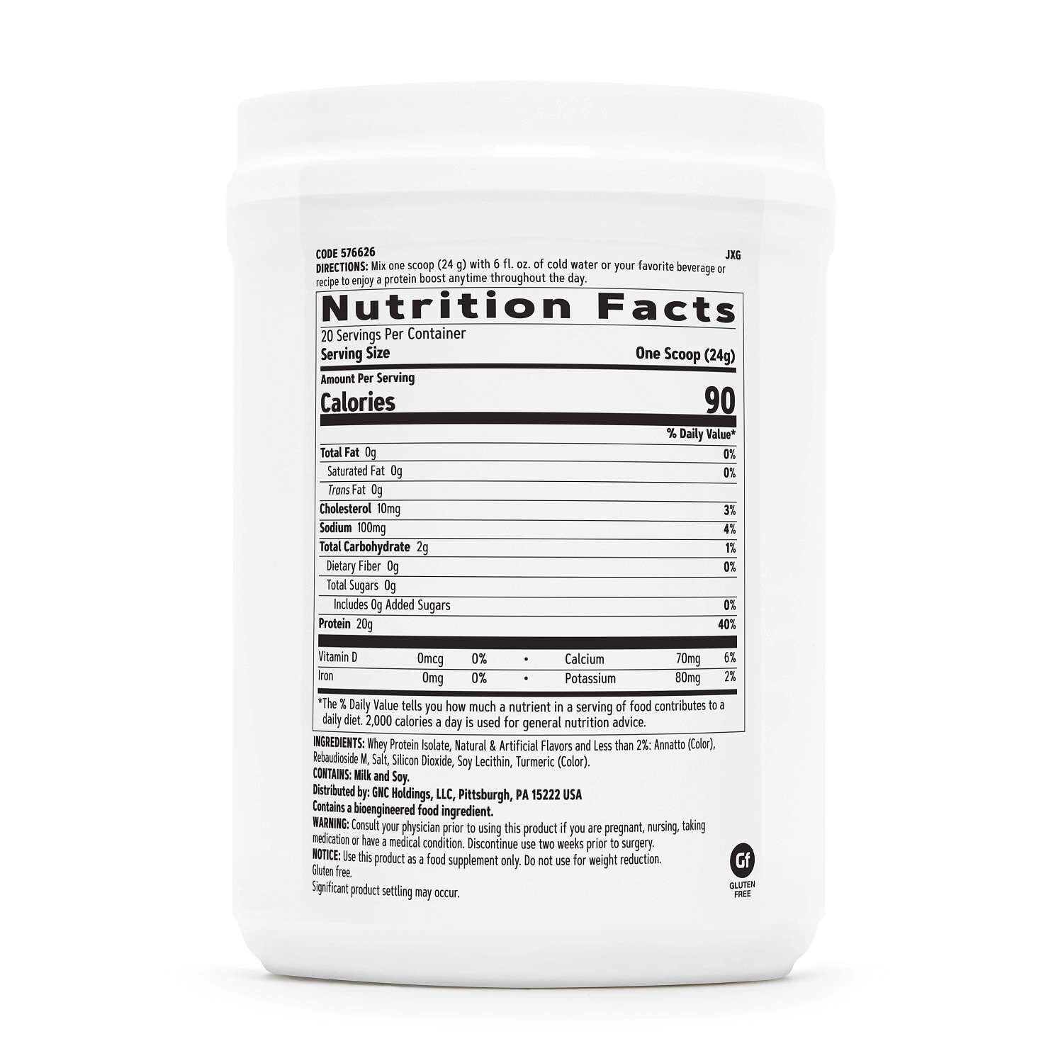 Zero Sugar Protein - French Vanilla (20 Servings)  | GNC