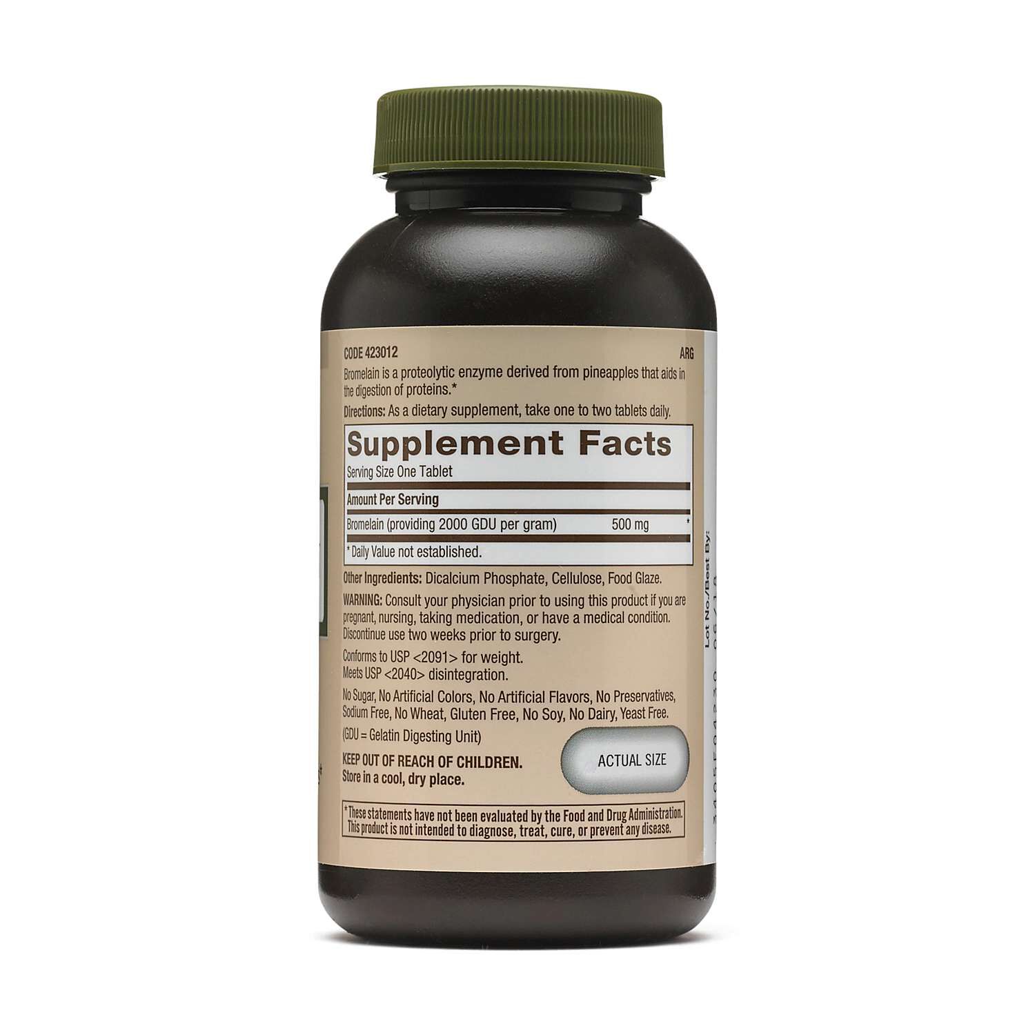 Bromelain 500mg - 60 Tablets (60 Servings)  | GNC